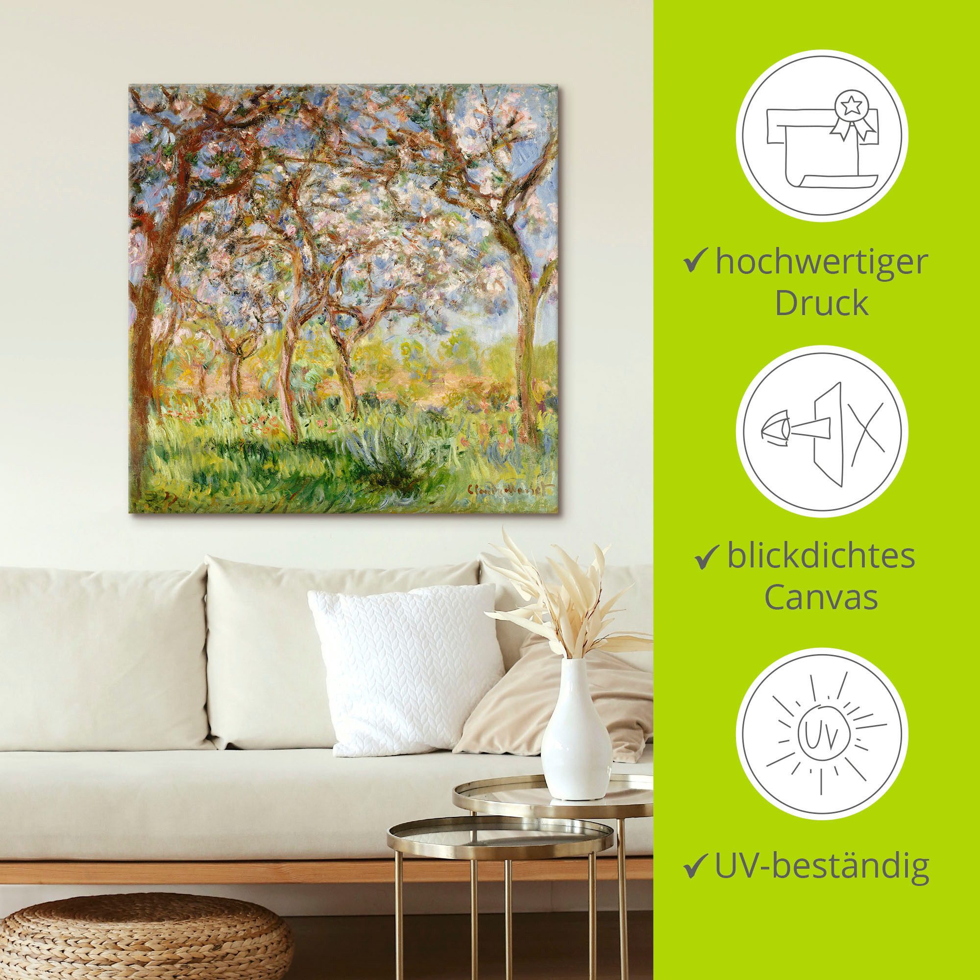 Artland Artprint Voorjaar in Giverny. als artprint op linnen, poster in verschillende formaten maten