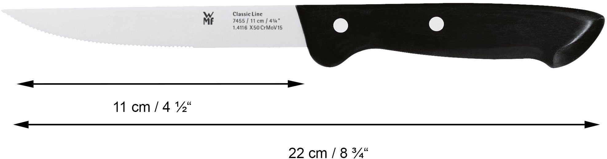 WMF Messenblok Classic Line Lemmeten van speciaal messenstaal (set, 7-delig)