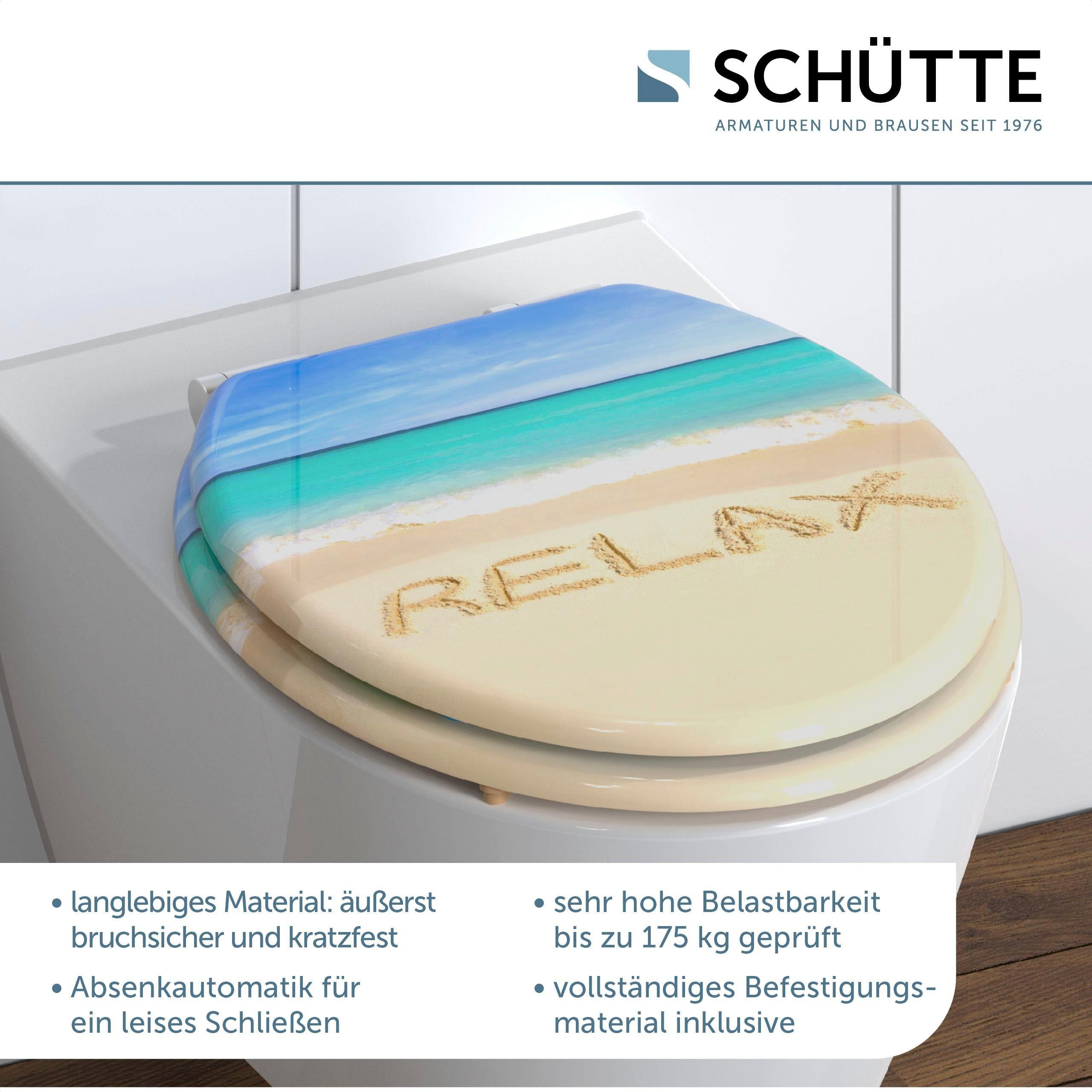 Schütte Toiletzitting Relax met softclosemechanisme en houten kern, mdf