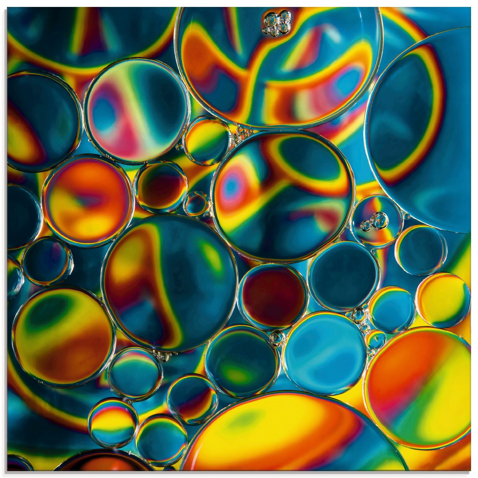 Artland Print op glas Regenboogdruppels (1 stuk)