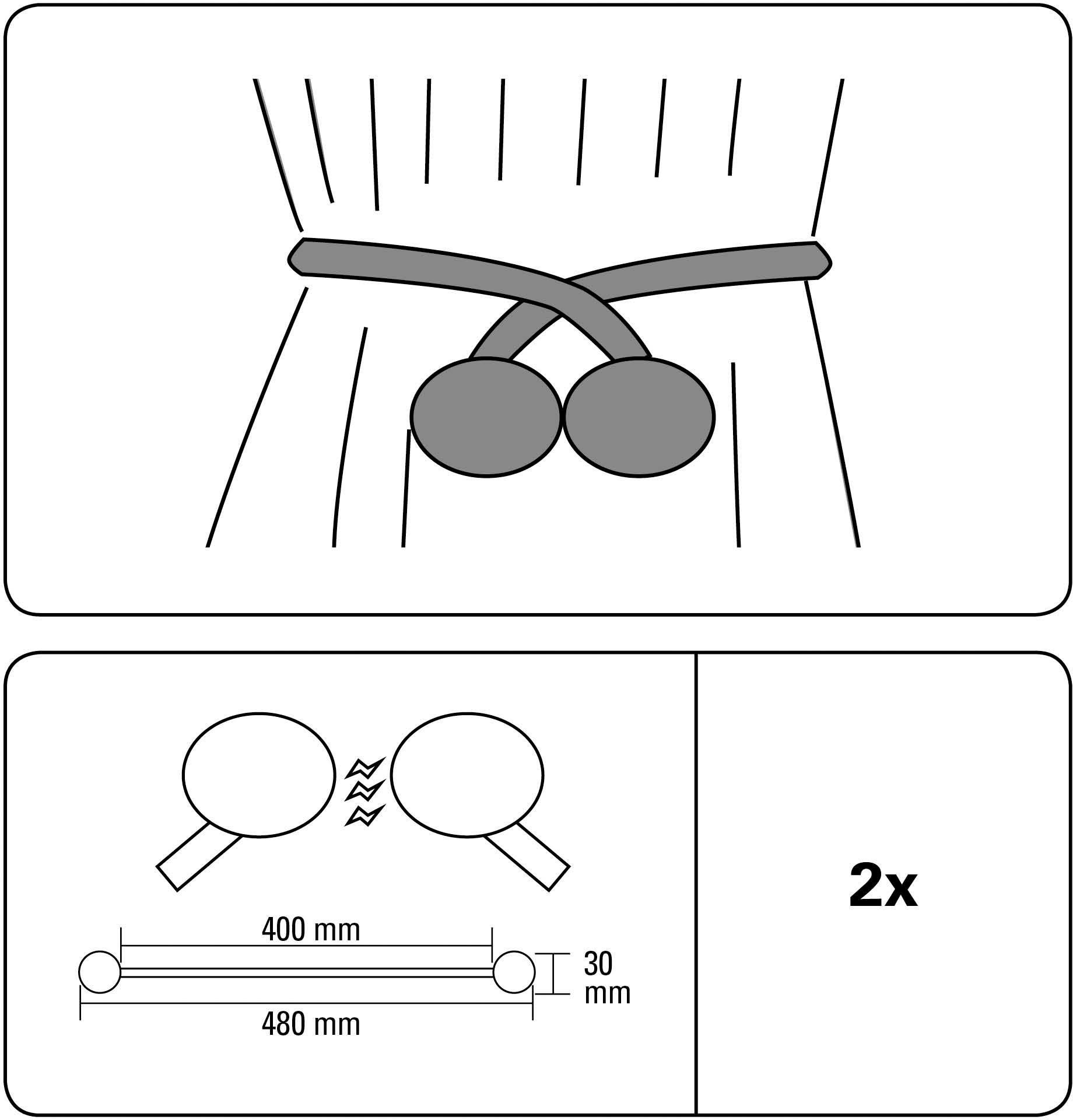 GARDINIA Embrasse Flex-S met magneet veelsoortige aanbrengmogelijkheden (2 stuks)