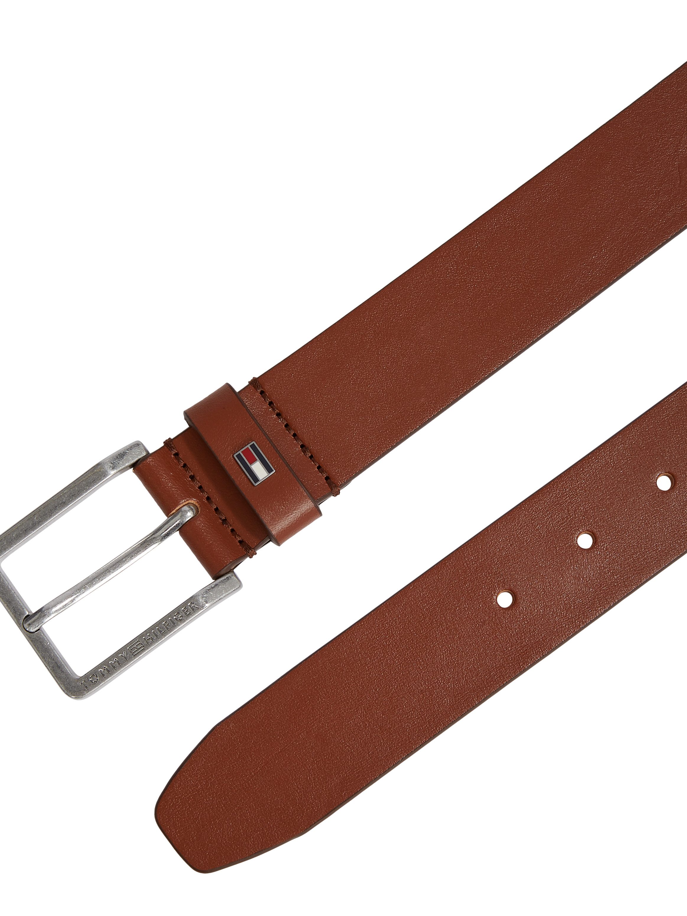 Tommy Hilfiger Leren riem Oliver met contrastgesp en logo-lus