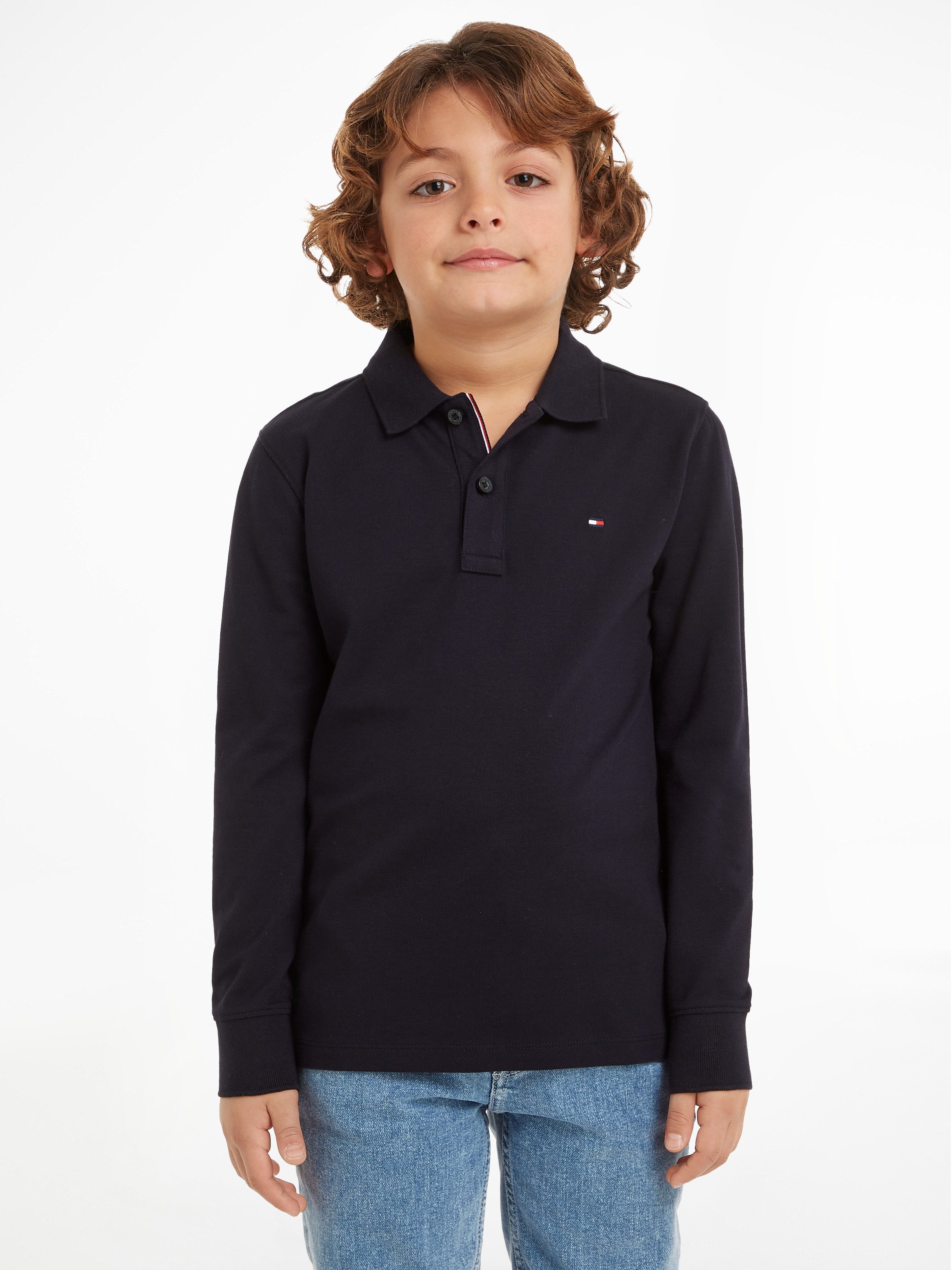 Tommy Hilfiger Poloshirt ESSENTIAL POLO LS Kinderen tot 16 jaar met logostiksel