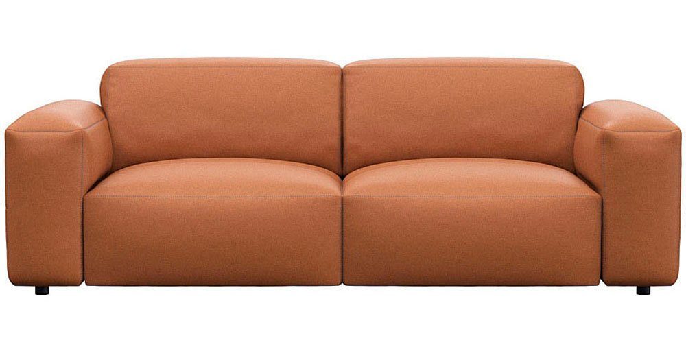 FLEXLUX 2,5-zitsbank Lucera bank, super comfortabel door hoogwaardige zitopbouw met koudschuim bruin, 2-zitsbanken