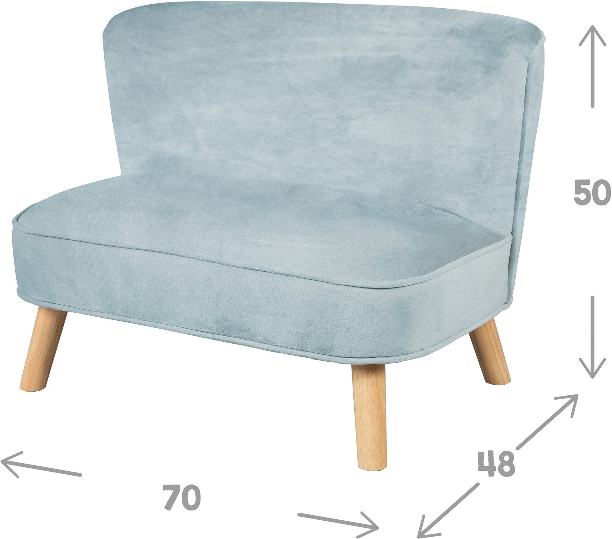 Roba® Kinderbank Lil Sofa met houten voetjes
