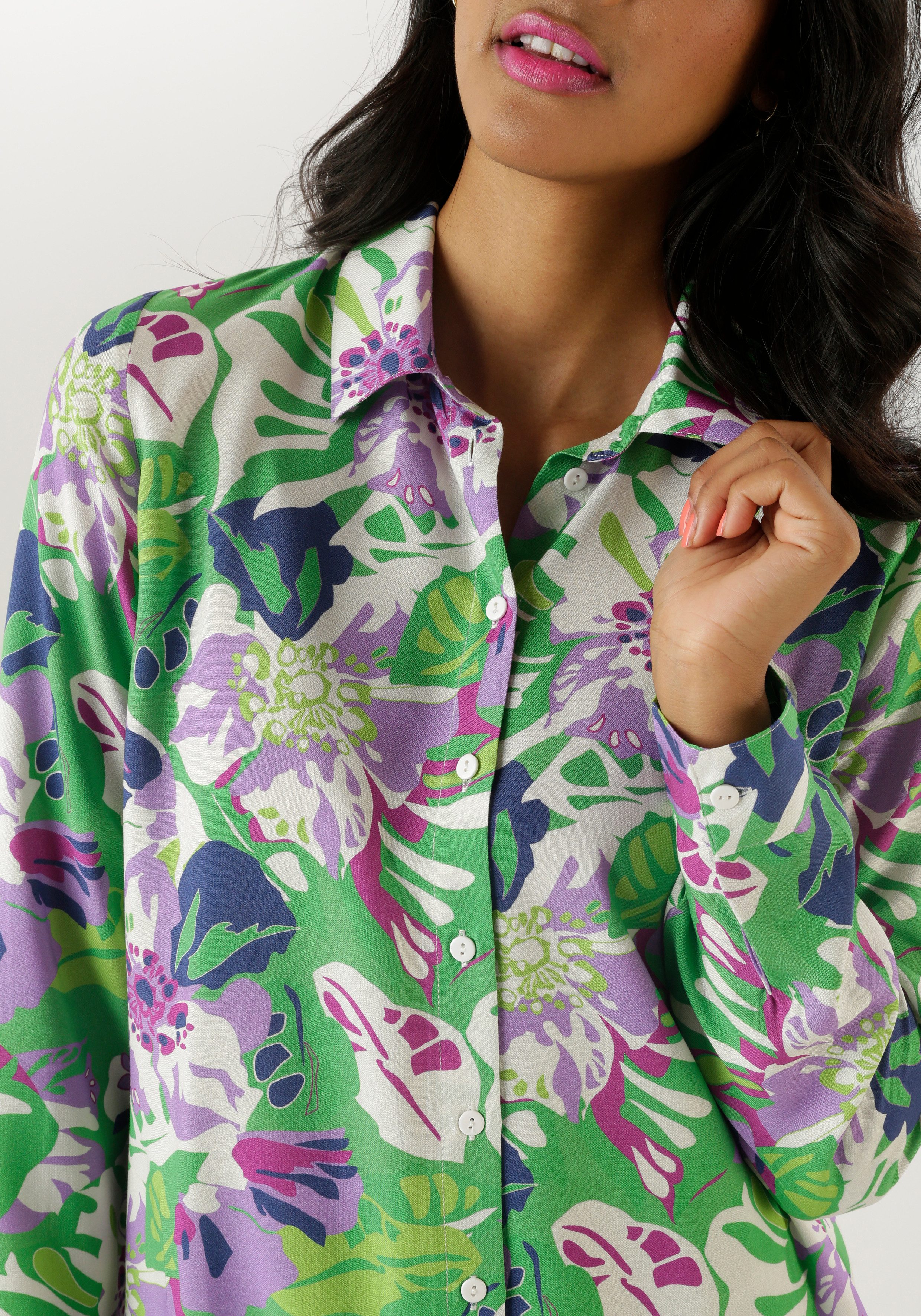 Aniston SELECTED Overhemdblouse met kleurharmonische bloemen- en bladerenprint - nieuwe collectie
