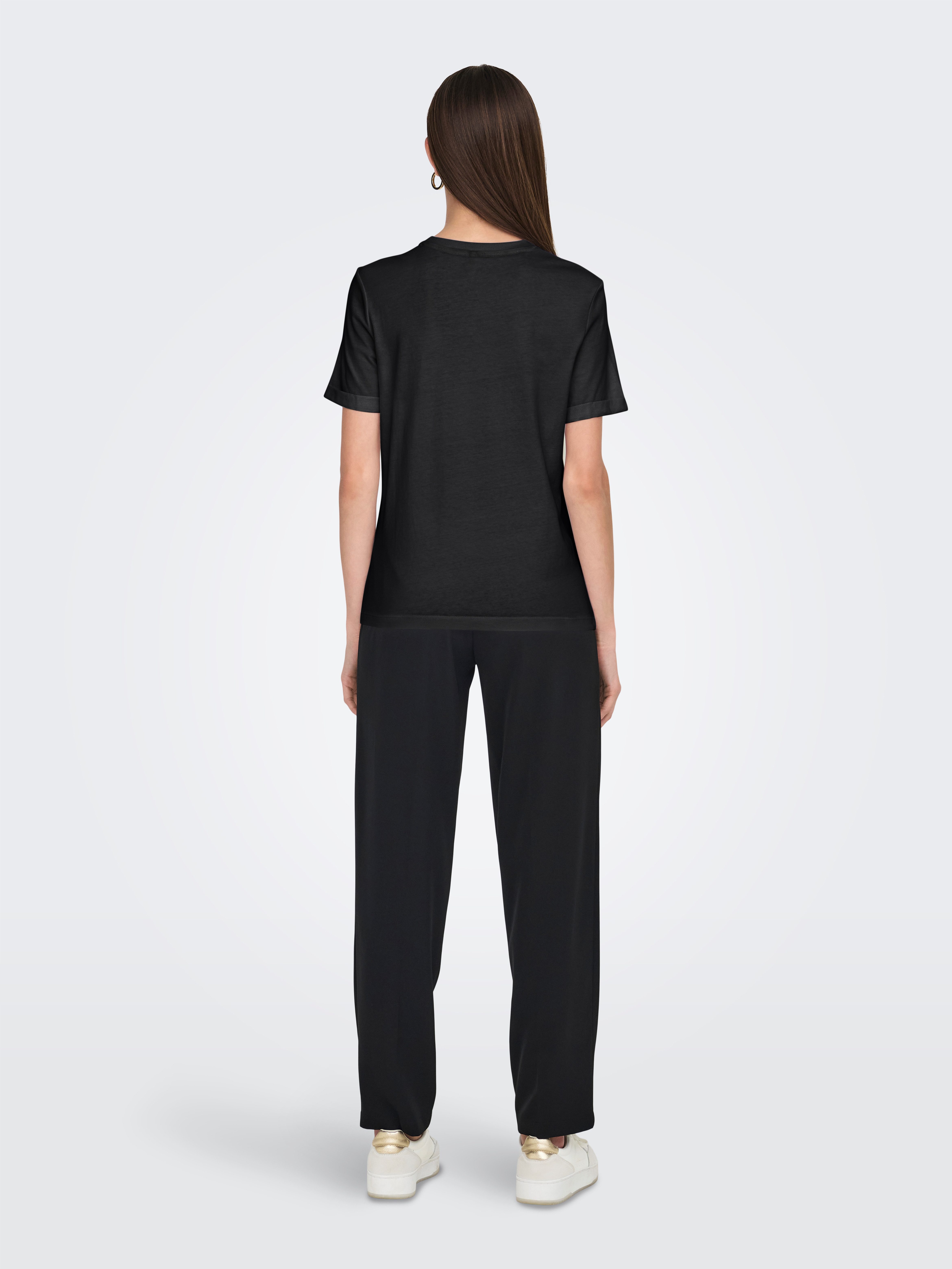 Only Shirt met korte mouwen ONLHOLLIS LIFE S/S O-NECK TOP BOX JRS