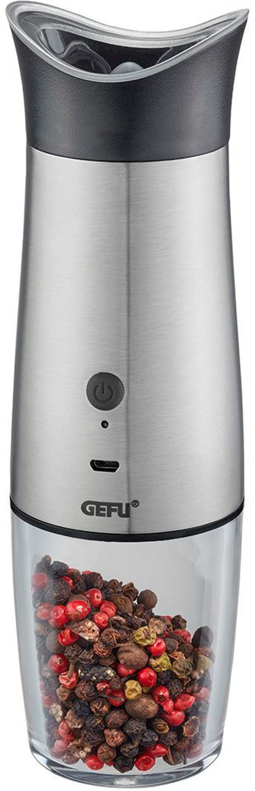 GEFU Peper- en zoutmolen Velo Tilt sensor for automatic grinding, adjustable grinding levels, LED display (1 stuk)
