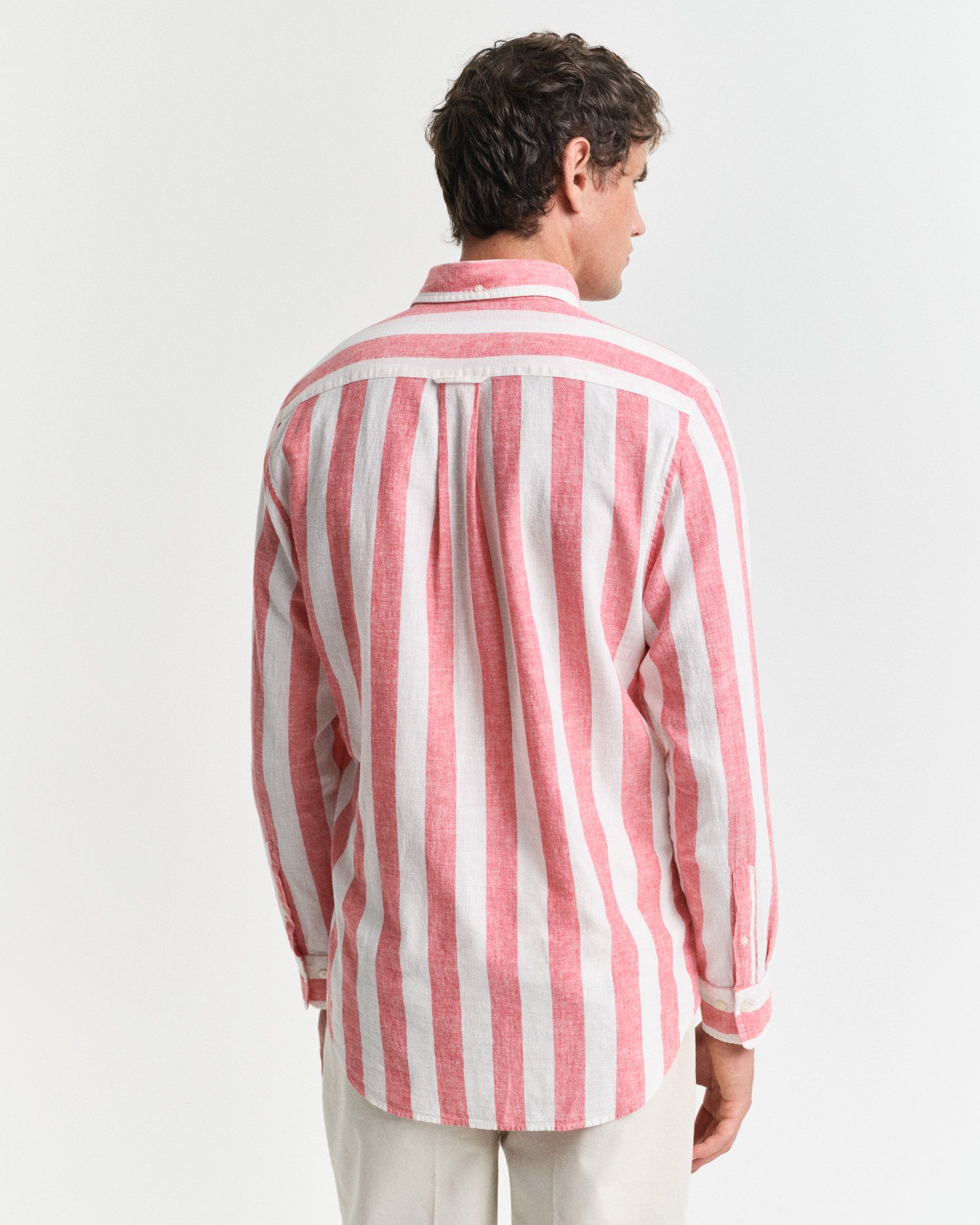 Gant Overhemd met lange mouwen REG COTTON LINEN BOLD STRIPE SHIRT