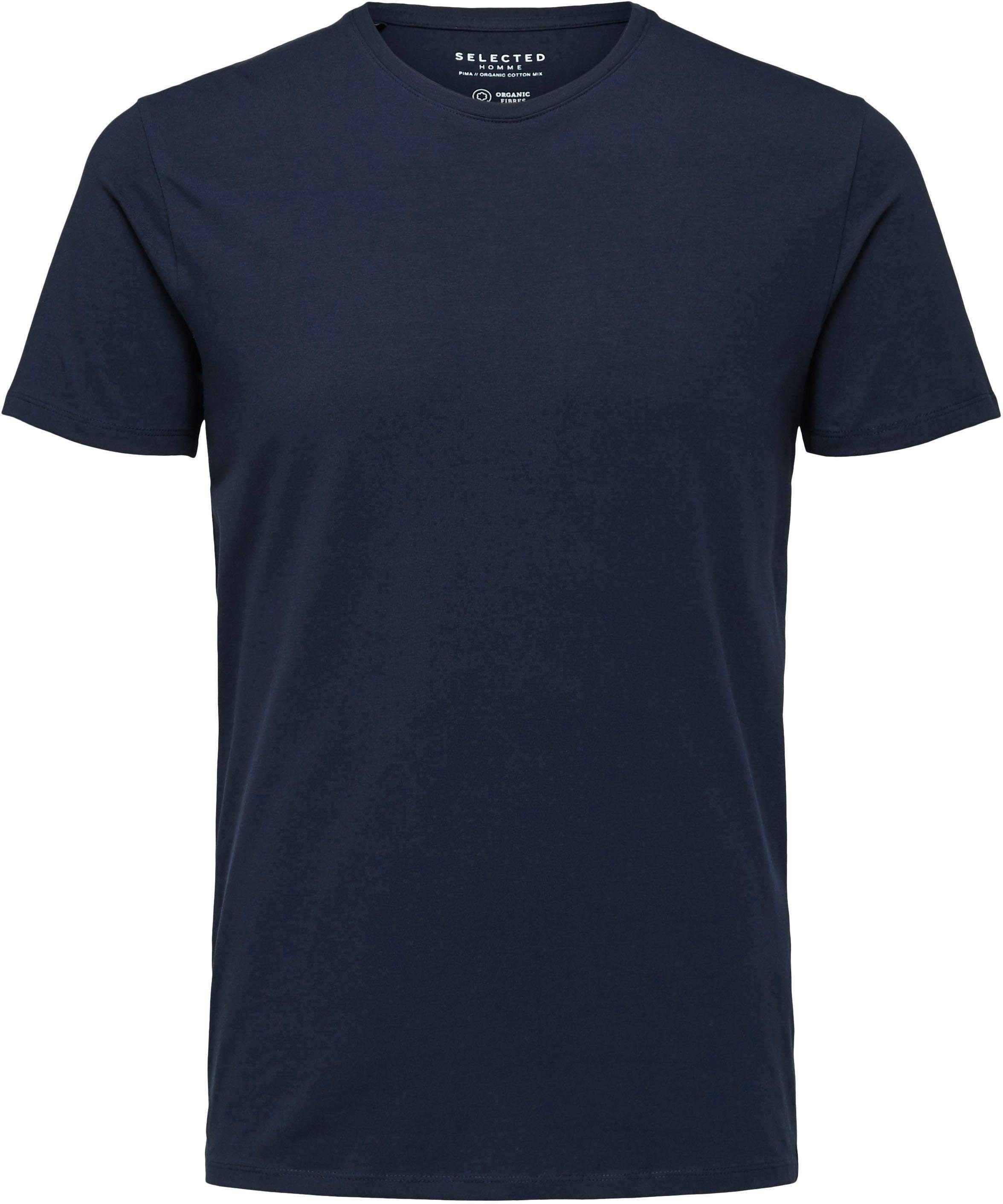 SELECTED HOMME Shirt met ronde hals Basic T-shirt