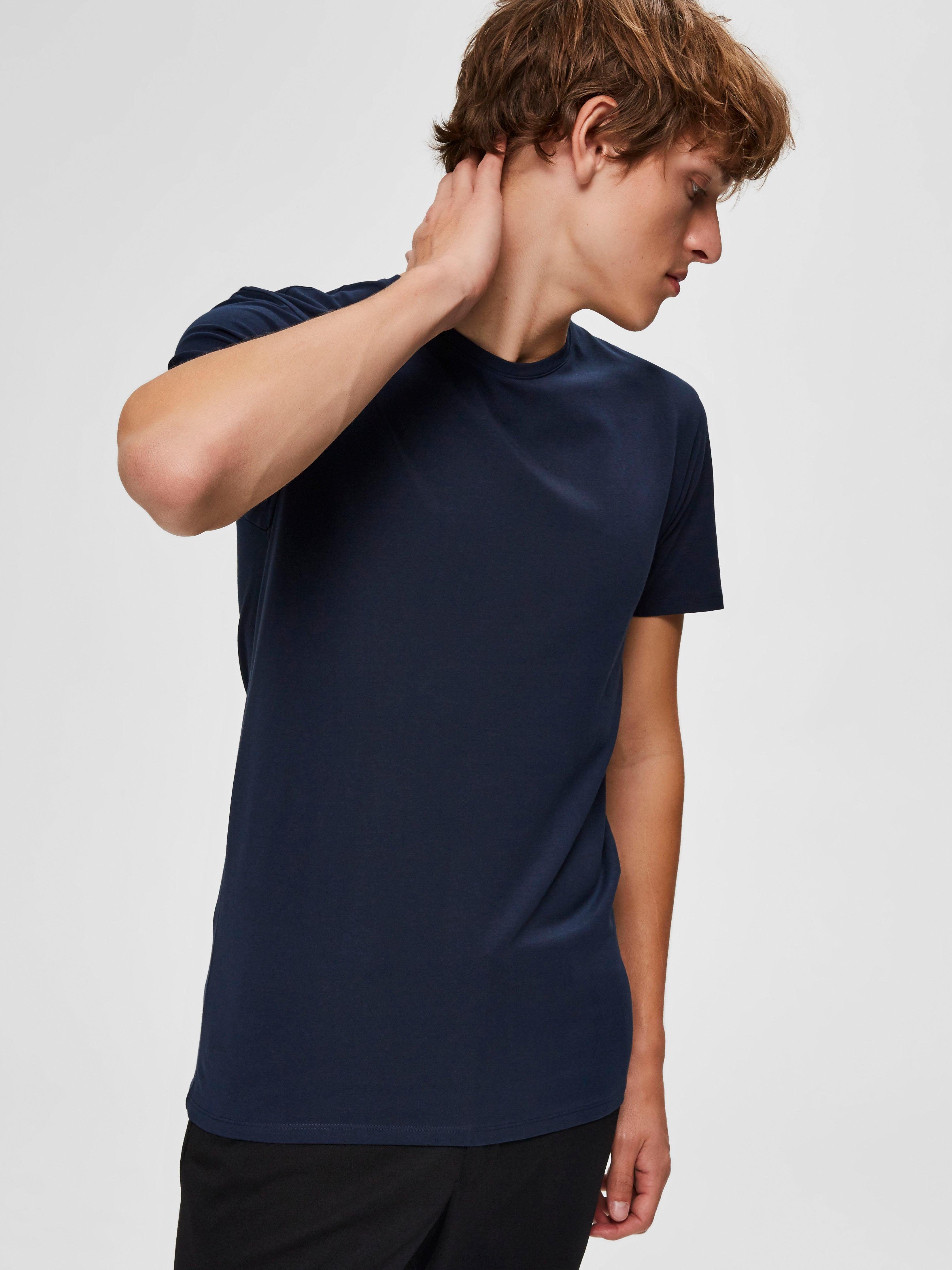 SELECTED HOMME Shirt met ronde hals Basic T-shirt