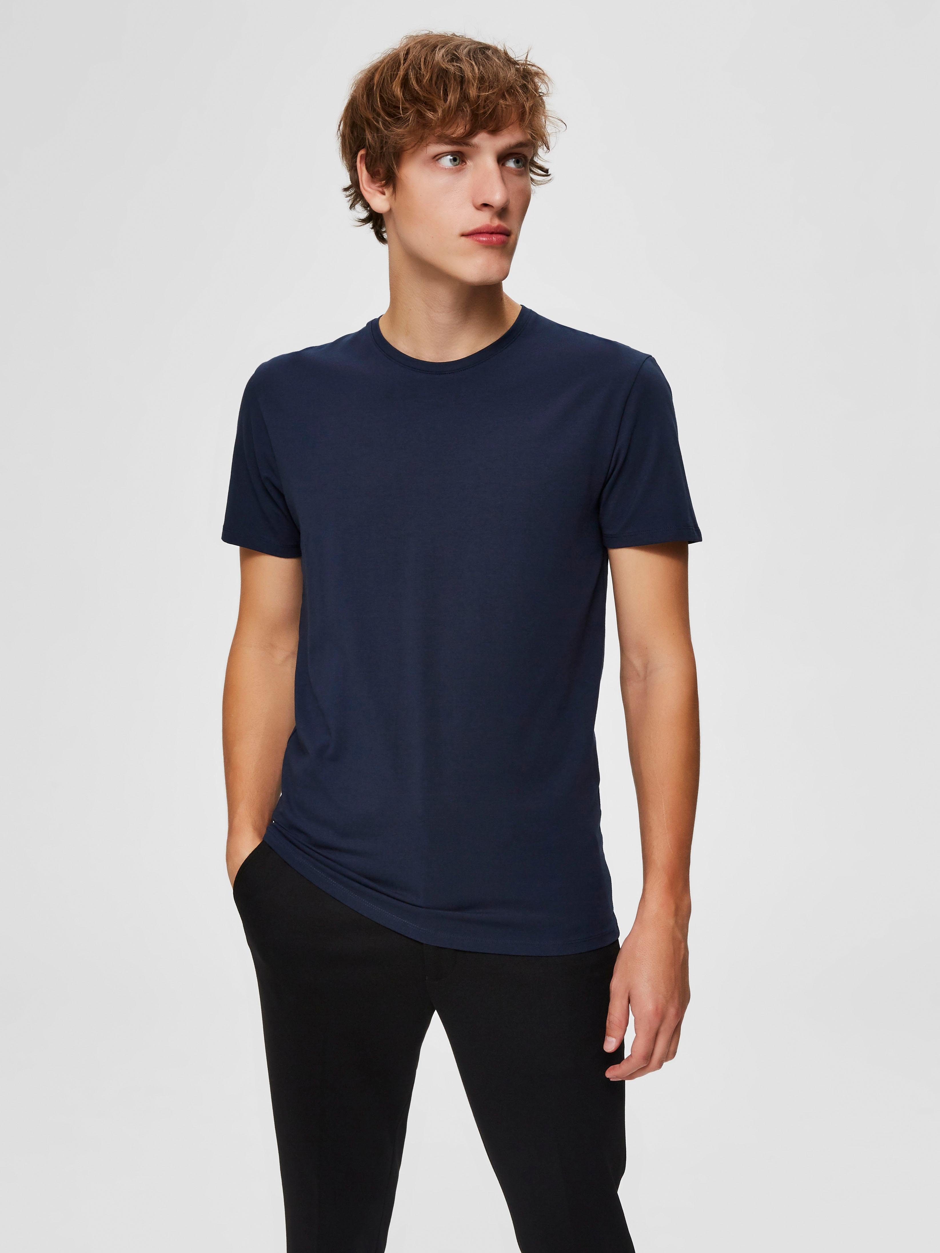 SELECTED HOMME Shirt met ronde hals Basic T-shirt