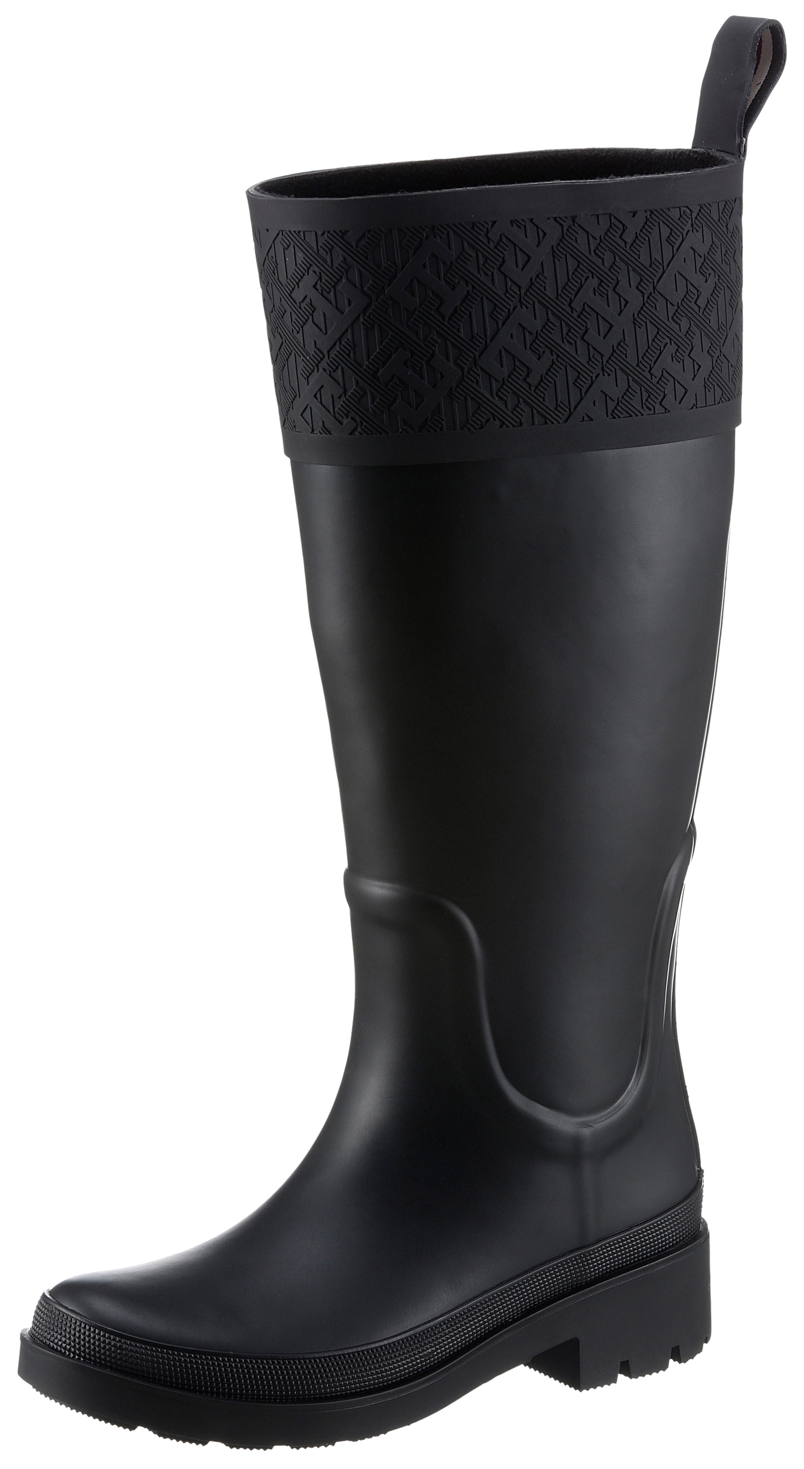 Tommy Hilfiger Regenlaarzen RUBBER LONG BOOT MONOGRAM hakken, instaplaarzen, outdoorlaarzen,...