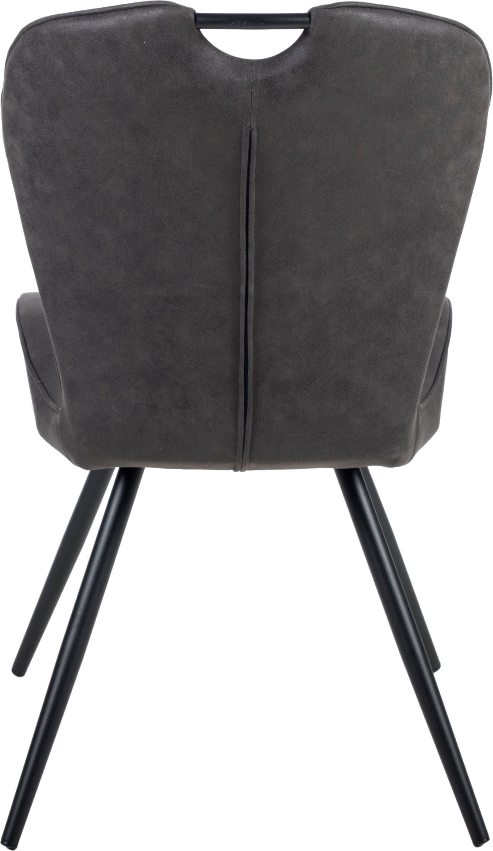 Duo Collection Eetkamerstoel Zoe eetkamerstoel, set van 4 robuuste stof- of microvezelbekleding, met handgreep (set, 4 stuks)