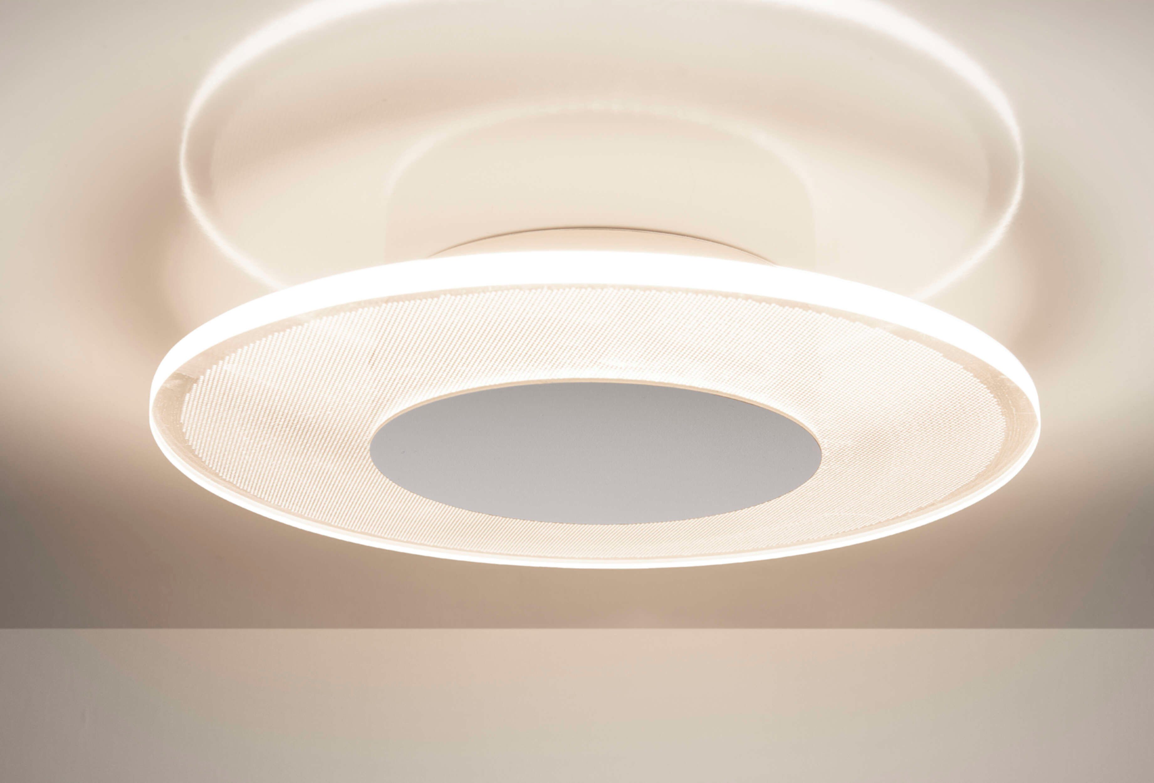 näve Led-plafondlamp Modesto wit - gematteerd, 3-staps dimbaar via wandschakelaar, 60 warmwitte led (1 stuk)