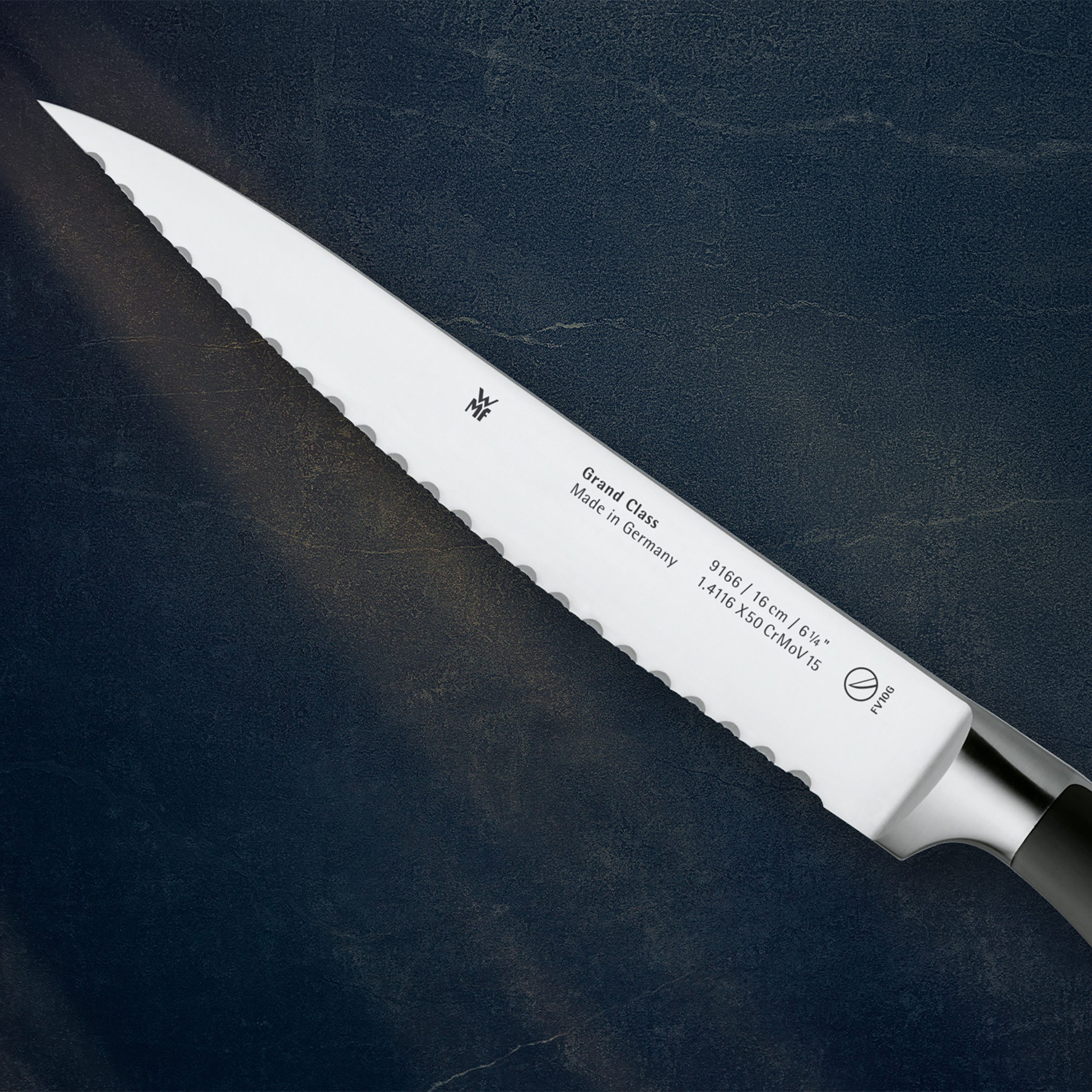 WMF Koksmes Grand Class 16 cm, langdurige scherpte, handgesmeed speciale messtaal (1-delig)