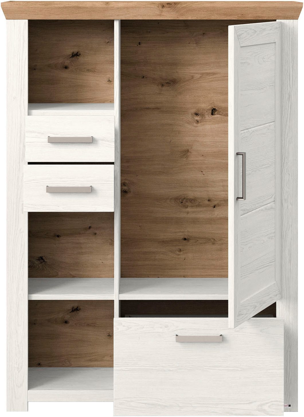 set one by Musterring Highboard York Type 25 en 26, in 3 kleurvarianten, verlichting optioneel, breedte 105 cm