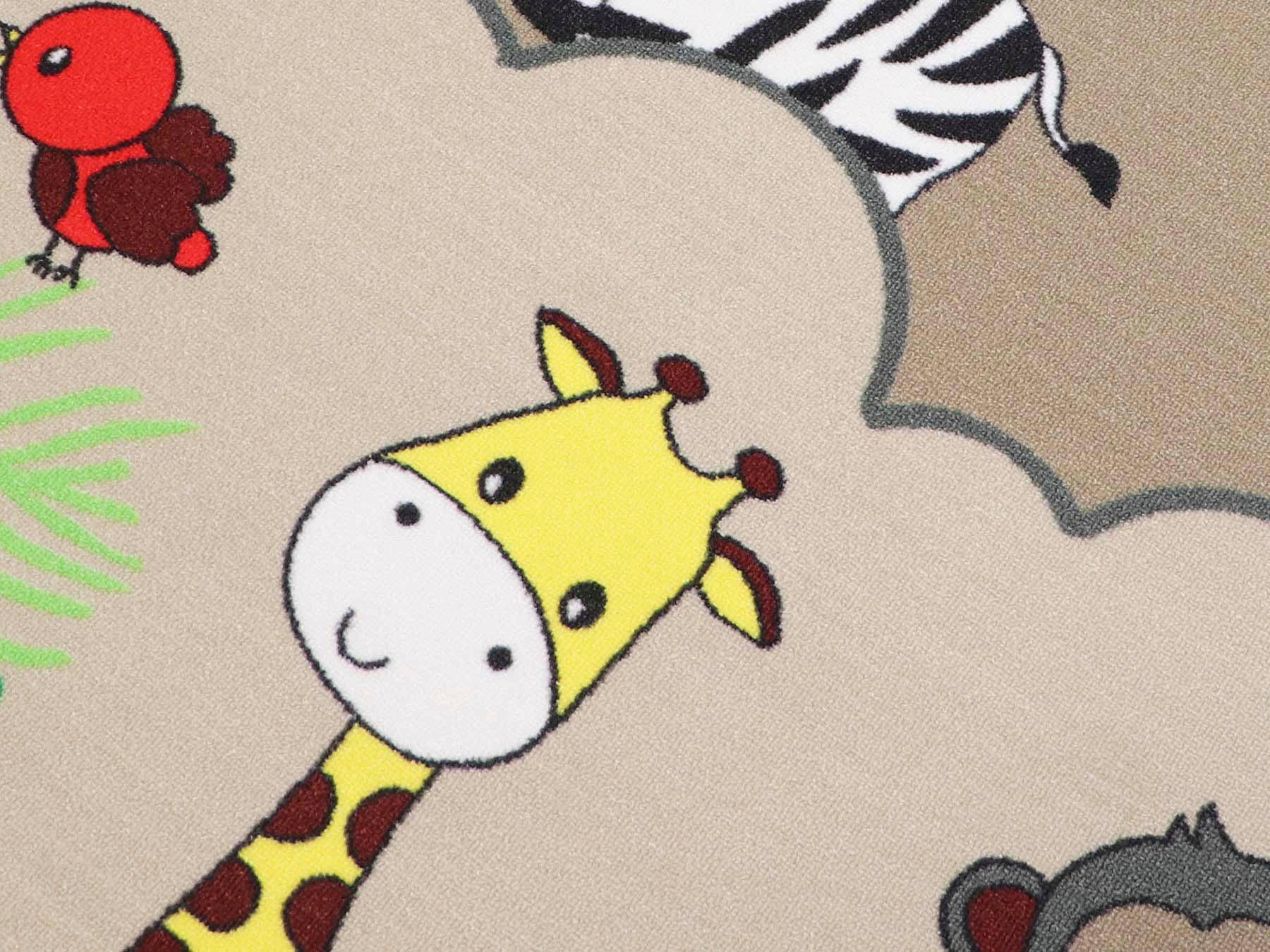 Primaflor-Ideen in Textil Kindervloerkleed Safari Motief dieren van de savanne, kinderkamer