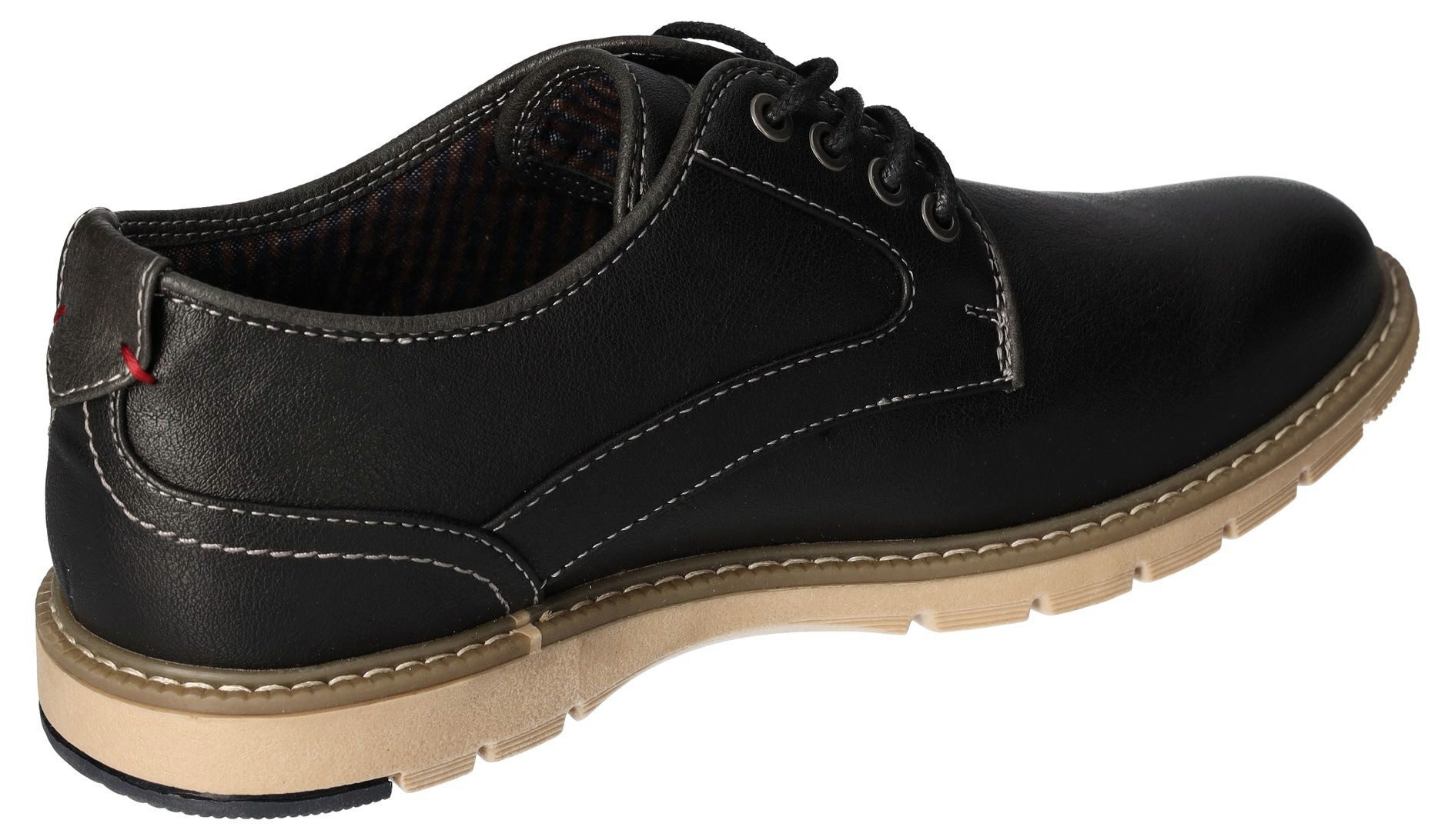 Mustang Shoes Veterschoenen , vrijetijdsschoen, lage schoen, veterschoen met logo-opdruk