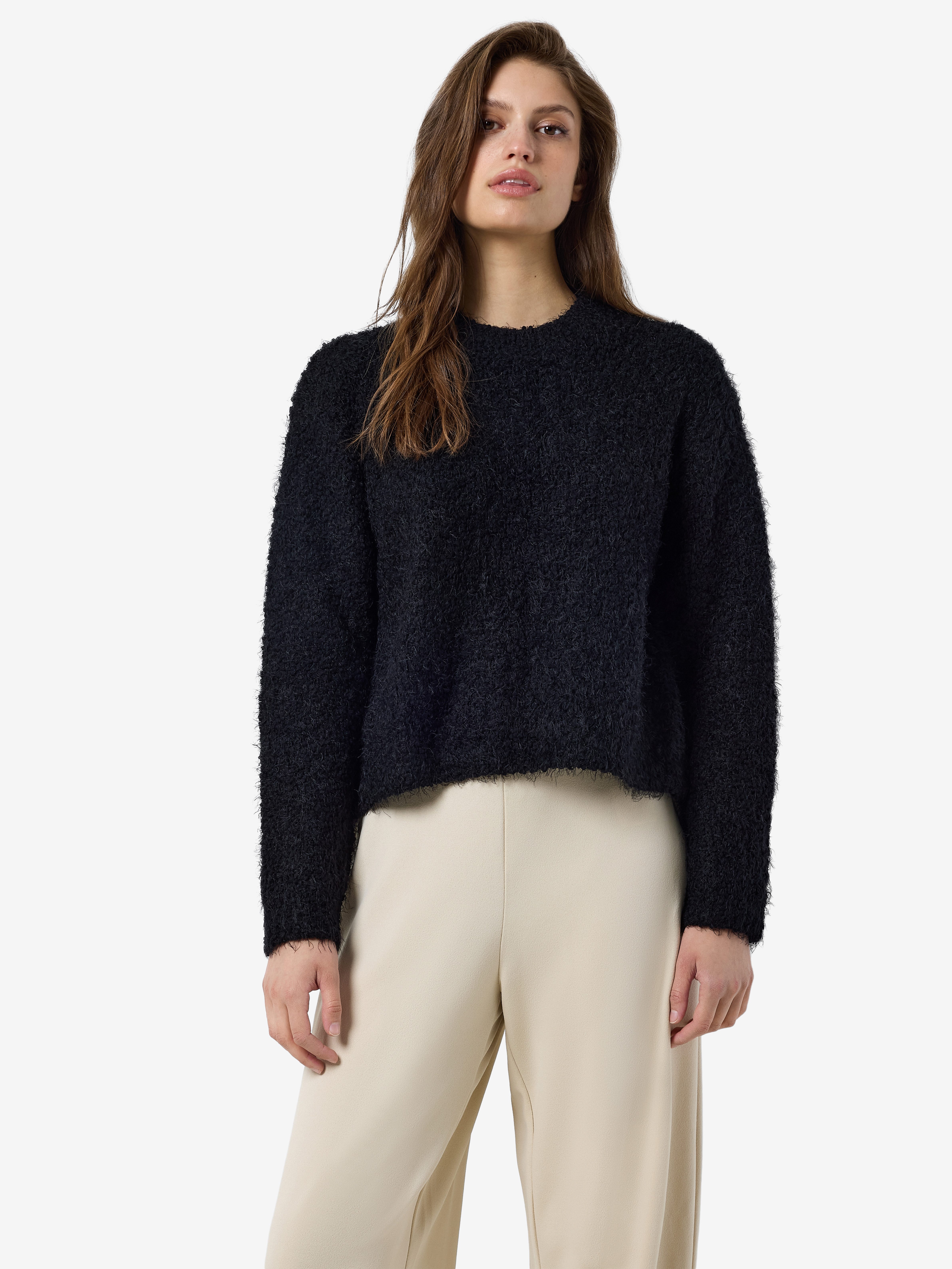 Noisy may Trui met ronde hals NMSASSY L/S O-NECK KNIT FWD NOOS