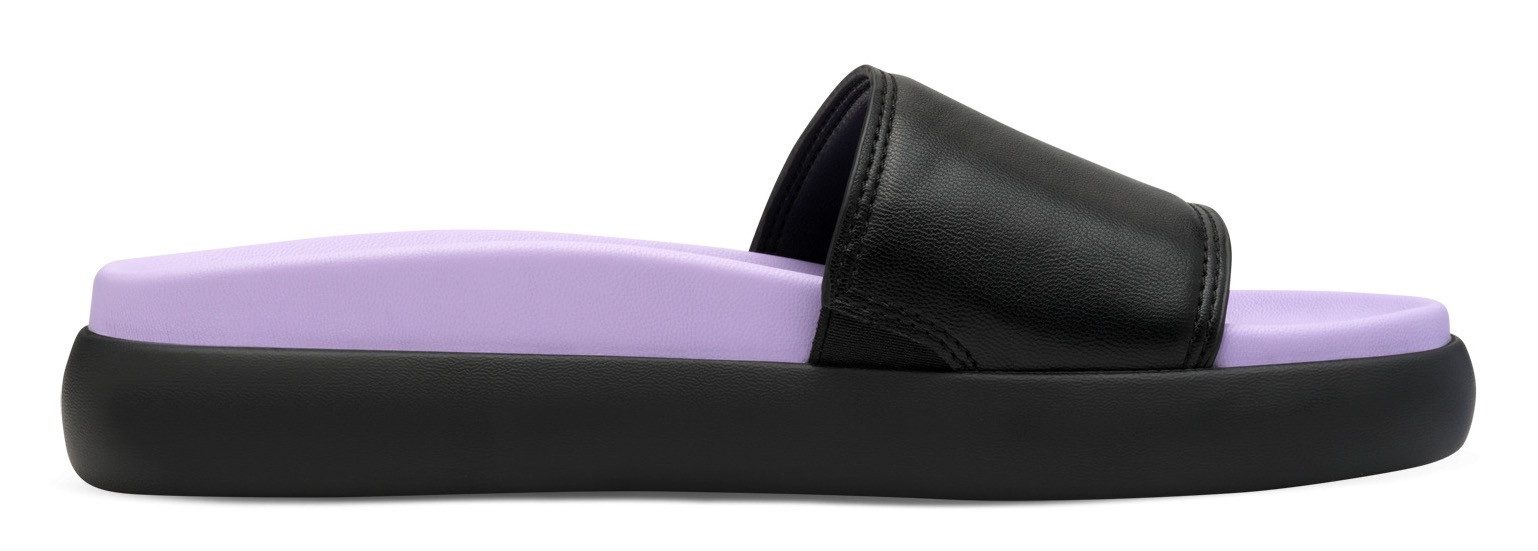 Tamaris Slippers , plateau, zomerschoen, slippers met klein elastiek aan de band
