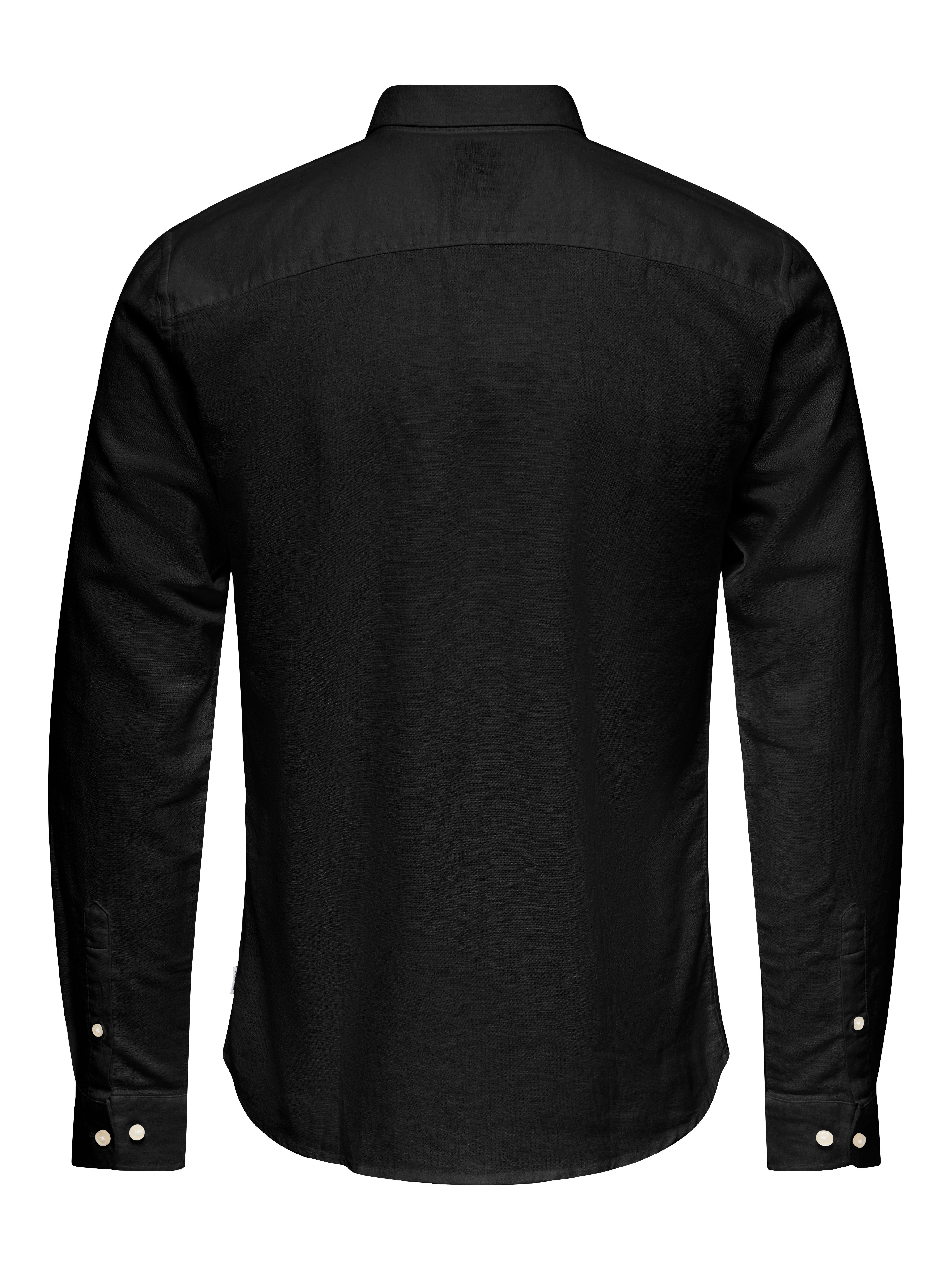 ONLY & SONS Overhemd met lange mouwen ONSCAIDEN LS SOLID LINEN SHIRT NOOS