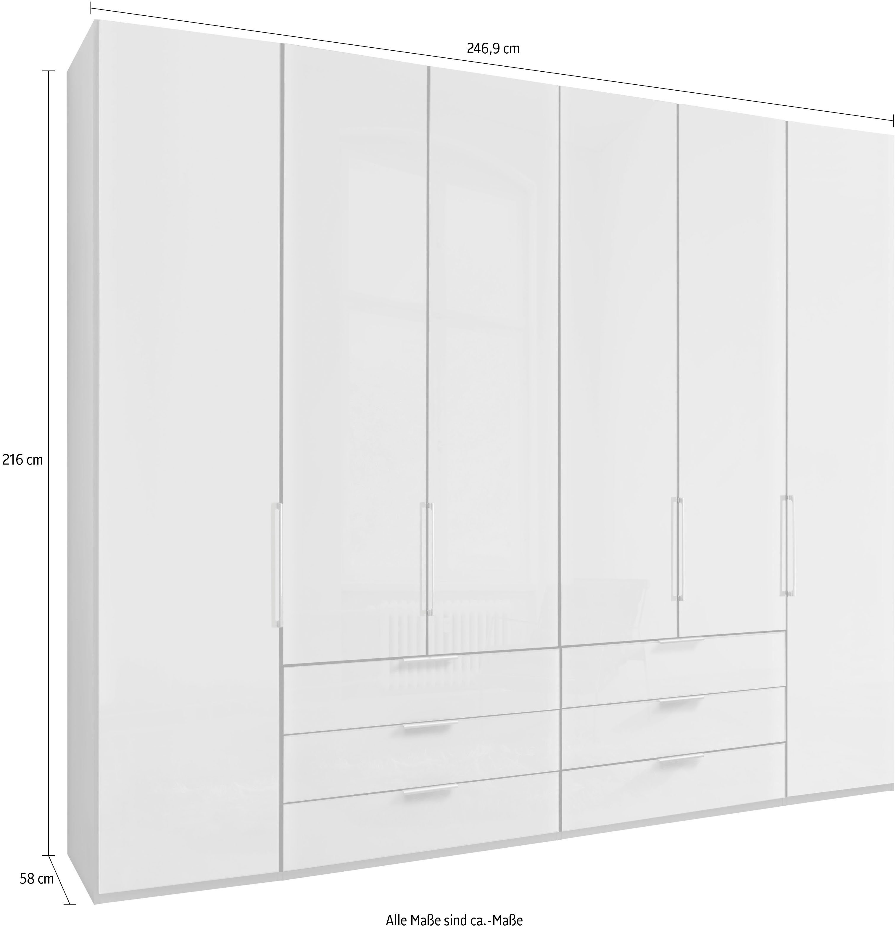WIEMANN Vouwdeurkast Monaco, Kledingkast, Kast, Linnenkast, met elegant glazen front