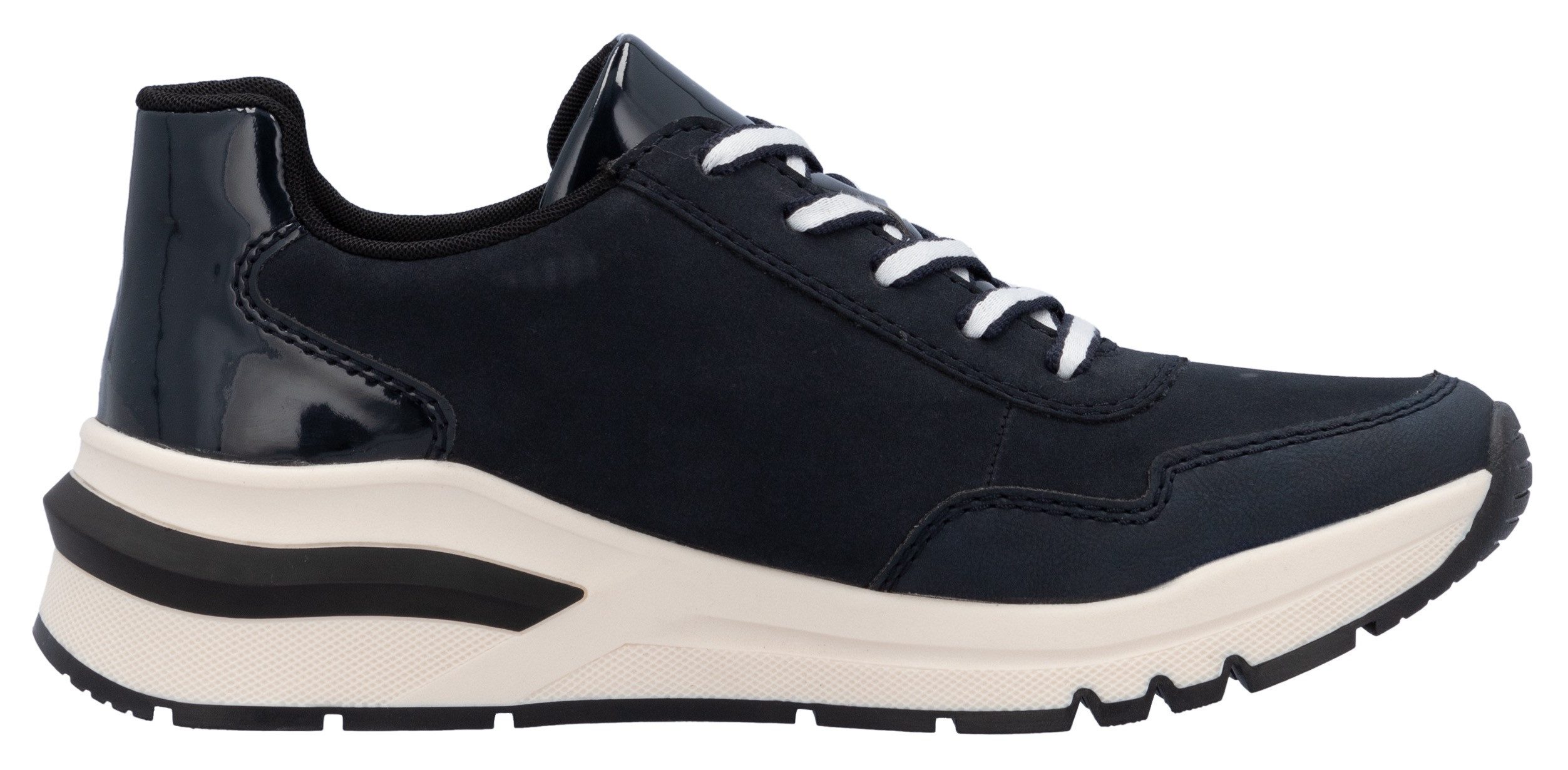 Rieker Sneakers met sleehak , vrijetijdsschoen, lage schoen, veterschoen in comfortabele vorm