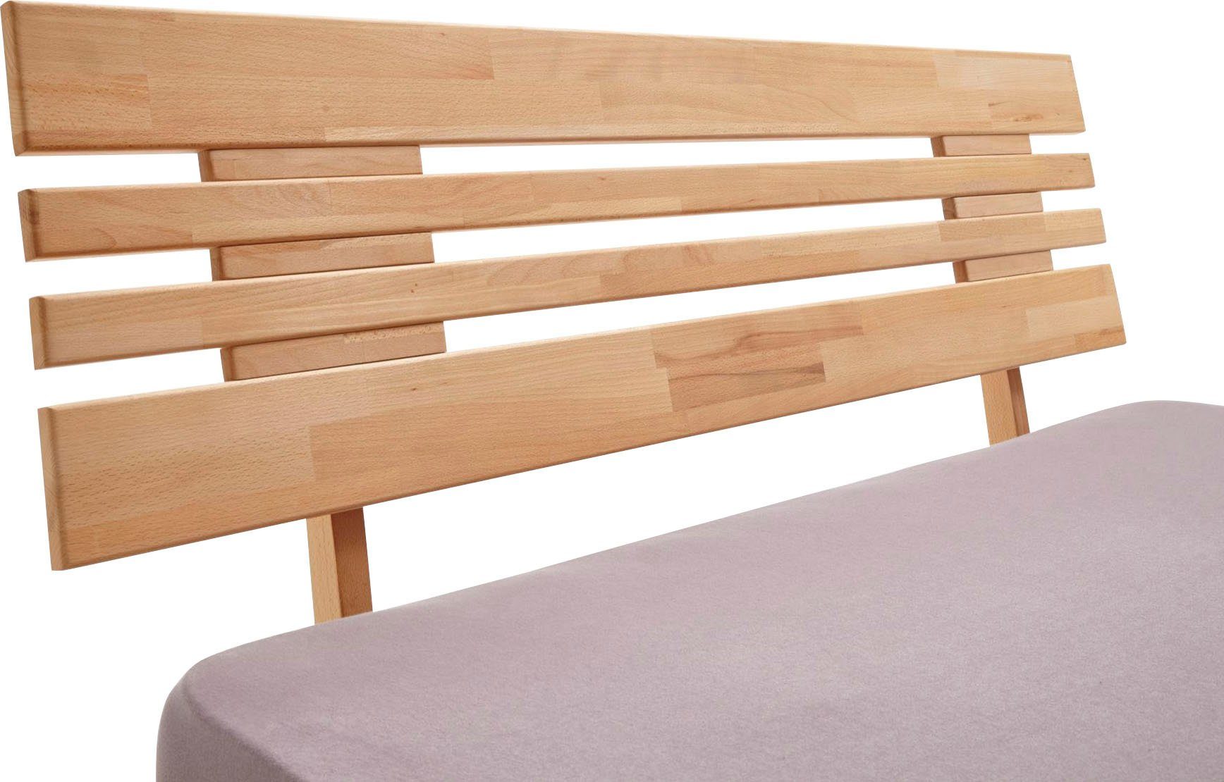 Relita Massief houten ledikant Elisabeth gemaakt van massief beuken, houten planken look, geolied oppervlak