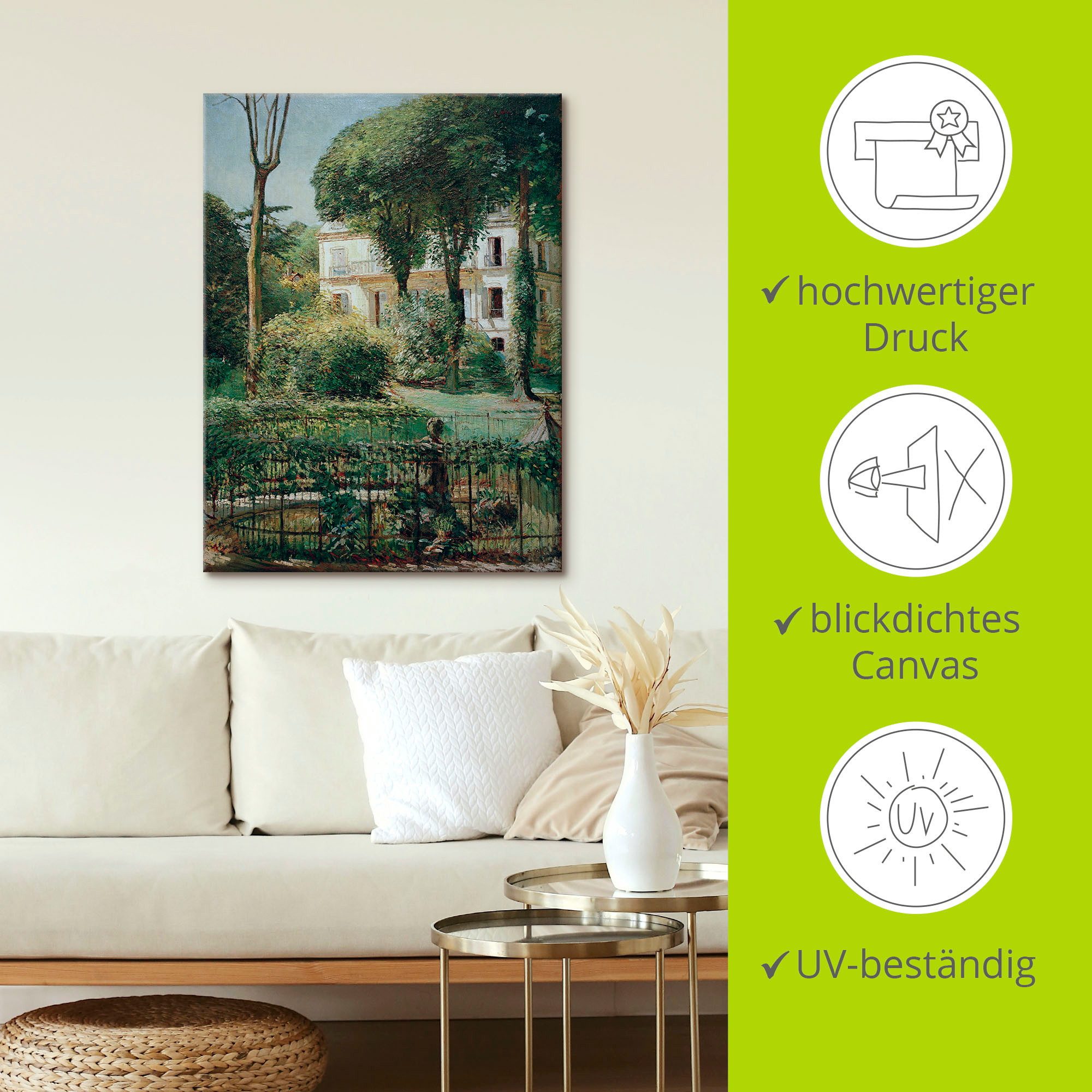 Artland Artprint Villa in Paris als artprint op linnen, poster in verschillende formaten maten