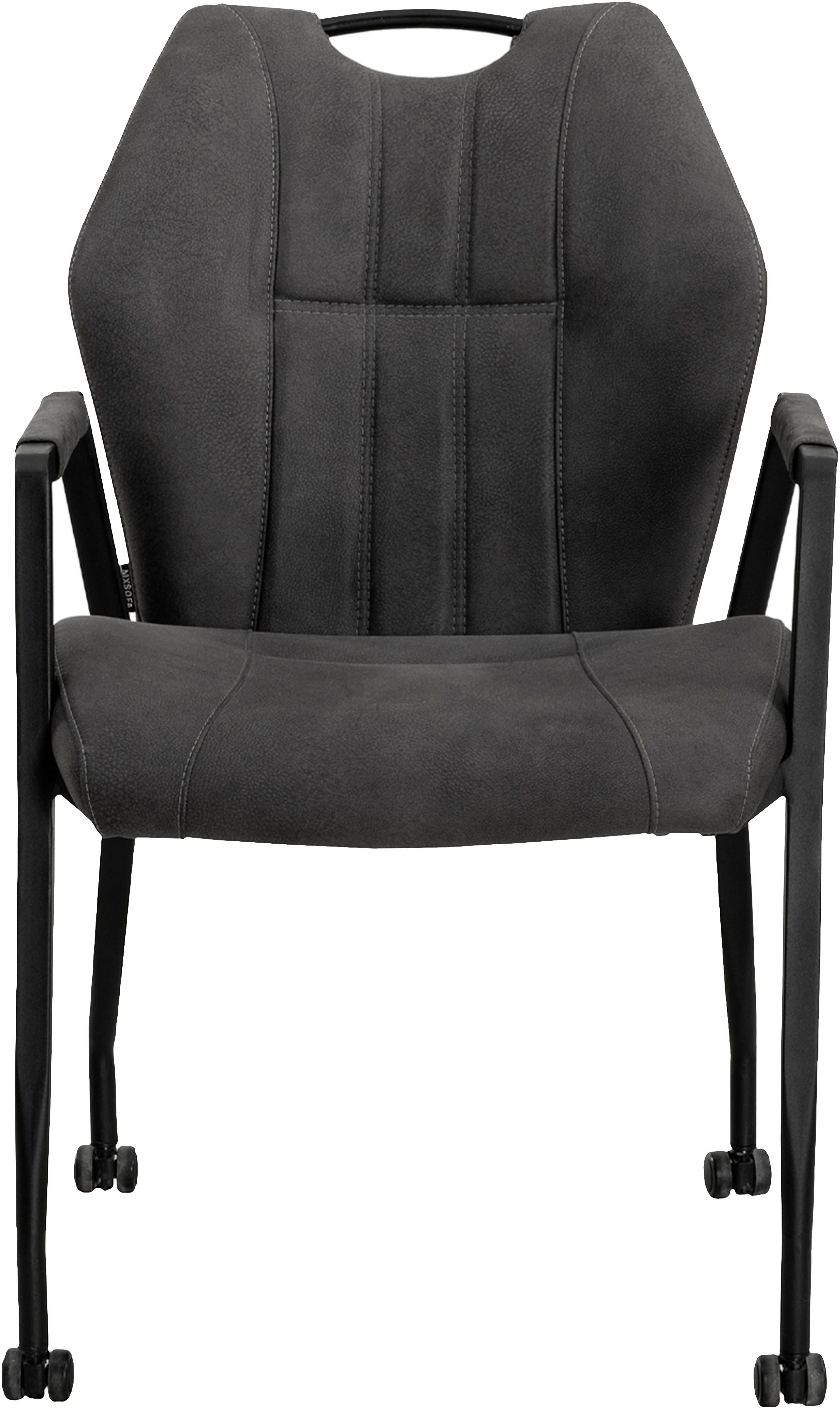 OMG Design Stoel met armleuningen Point Eetkamerstoel met wielen, bureaustoel (set)