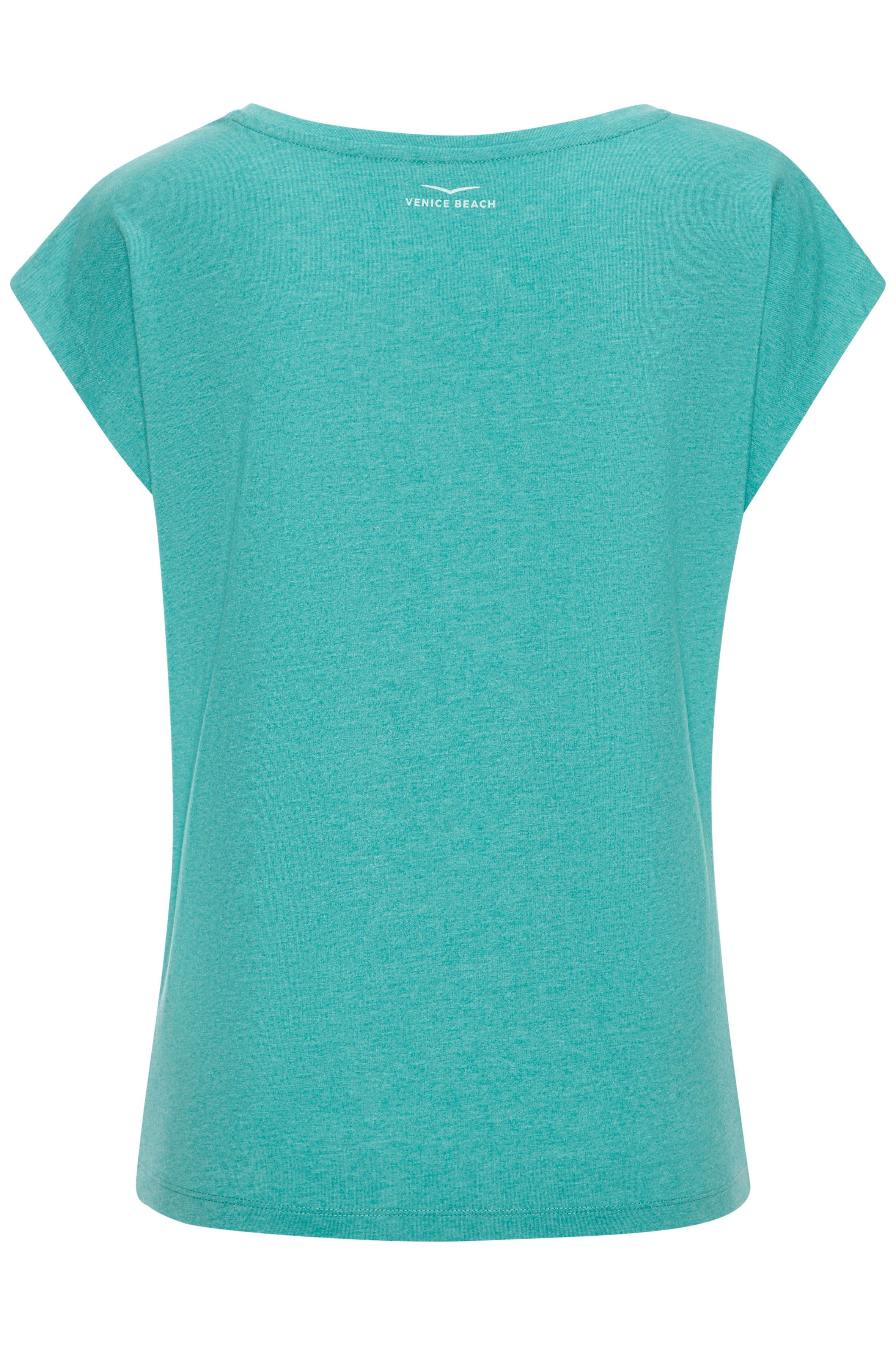 Venice Beach Shirt met korte mouwen met frontprint, t-shirt van katoenmix, basic, casual
