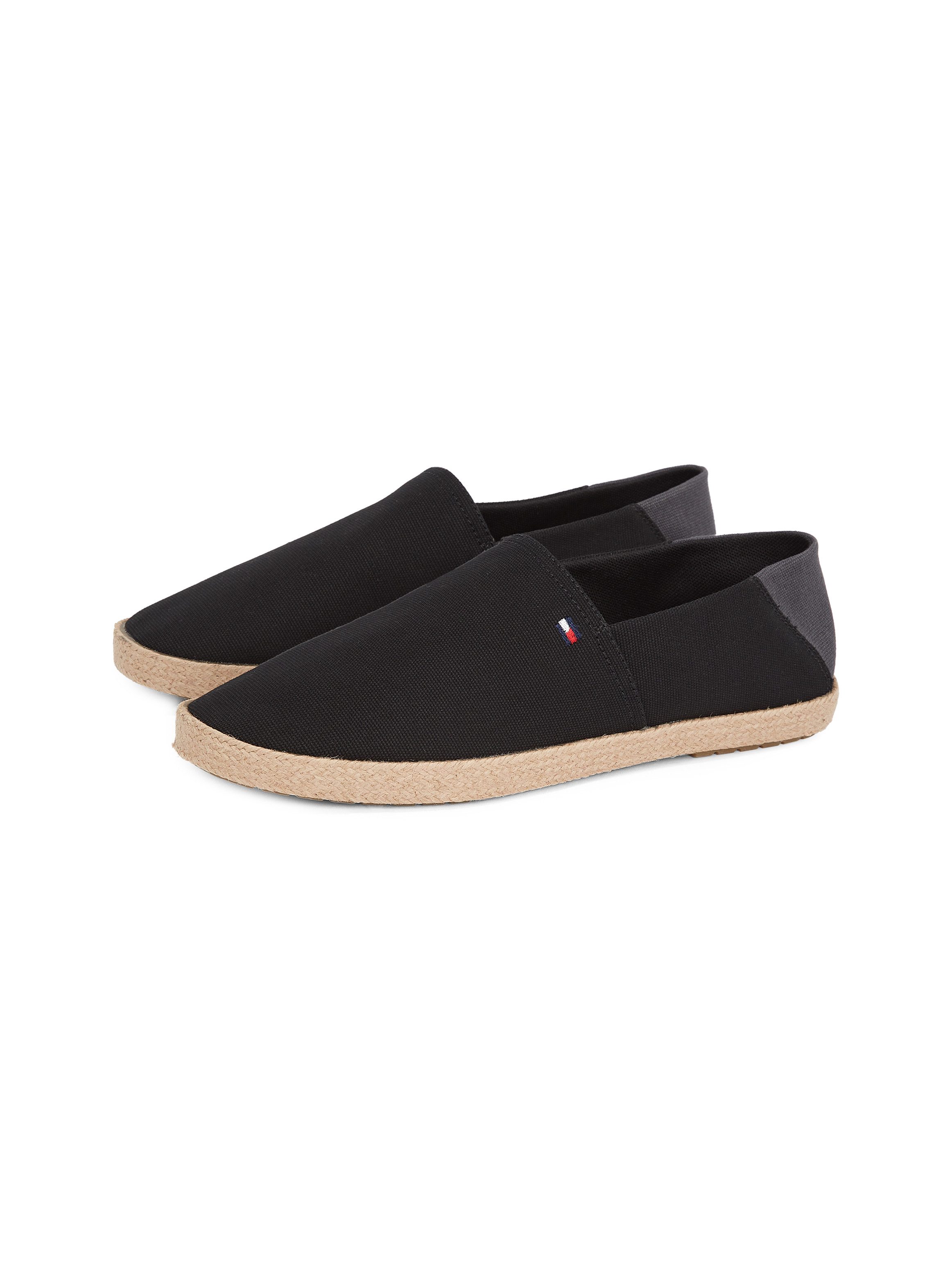 Tommy Hilfiger Instappers HILFIGER ESPADRILLE CORE TEXTILE , instapschoen, espadrilles, zomerschoen, contrastaccent op de hiel