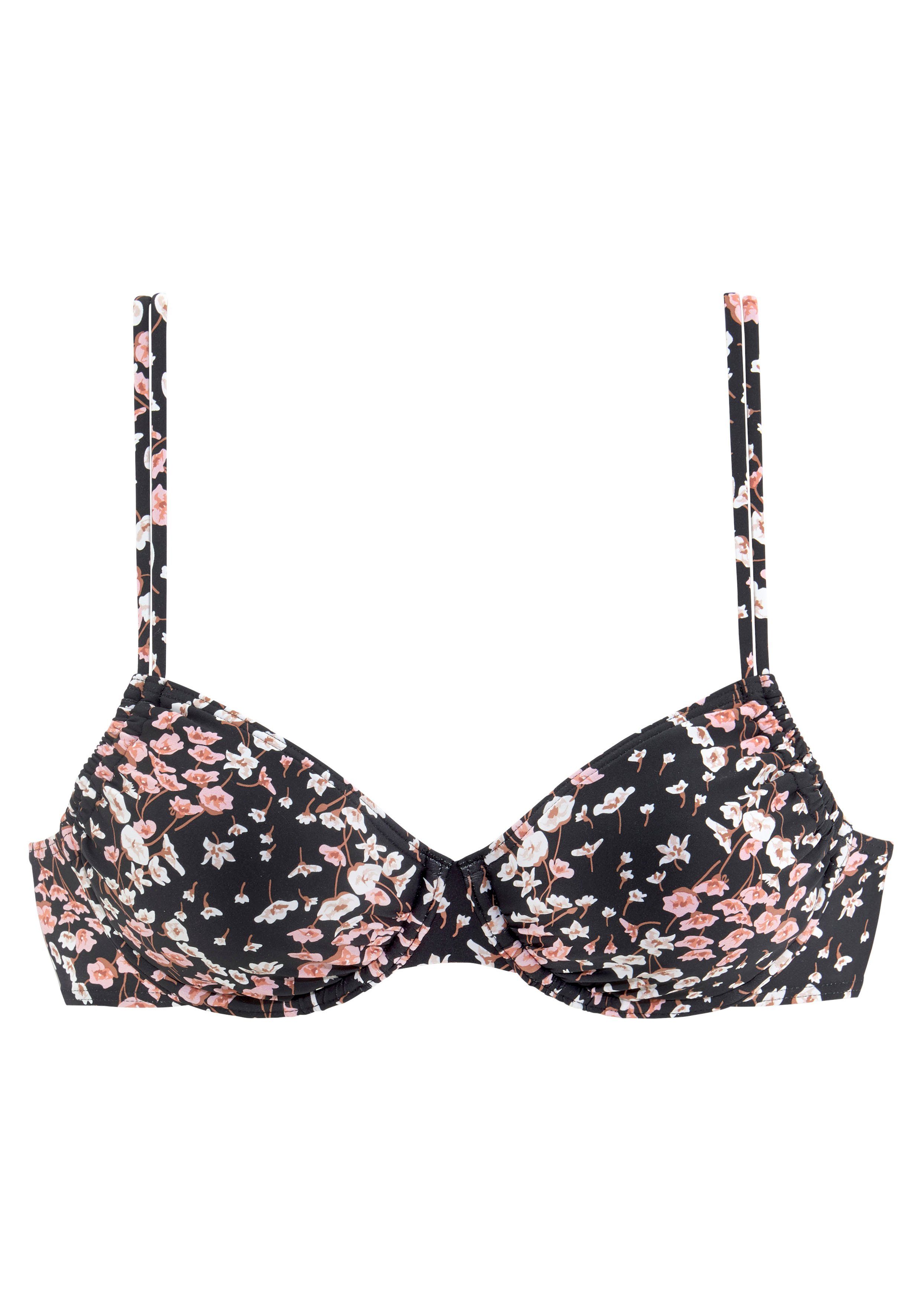 Lascana Bikinitop met beugels Blair met een bloemmotief