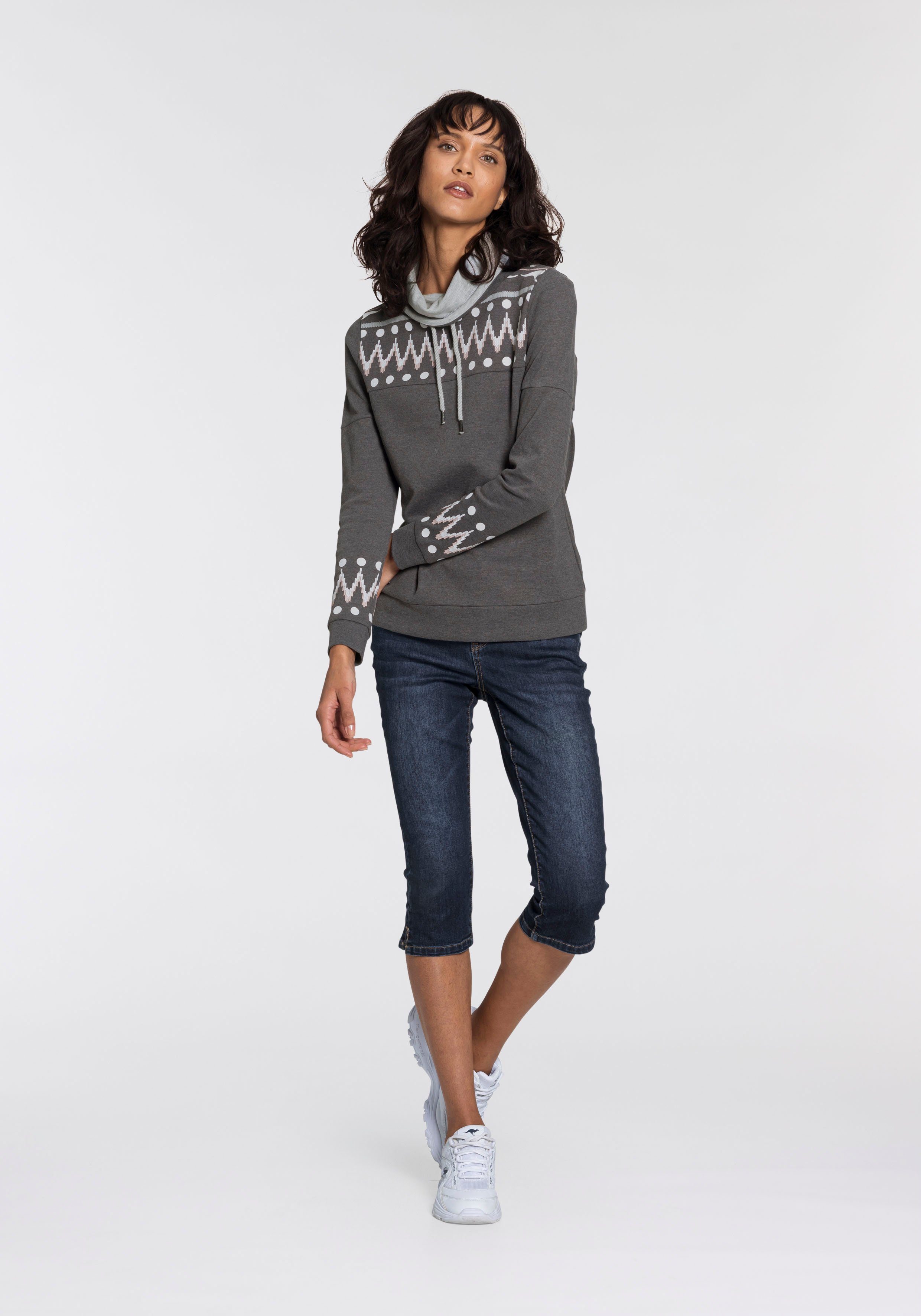 KangaROOS Capri jeans Capri-jeans met riem Skinny fit, met split, normale taille (set, Met een afneembare riem)