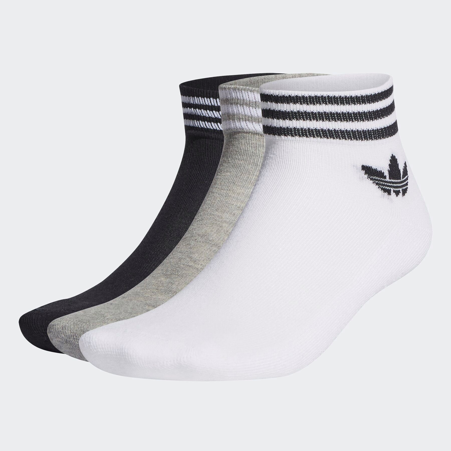 adidas Originals Sportsokken Trefoil ANKLE , 3 paar (3 paar) unisex sportsokken maat 43-46 wit