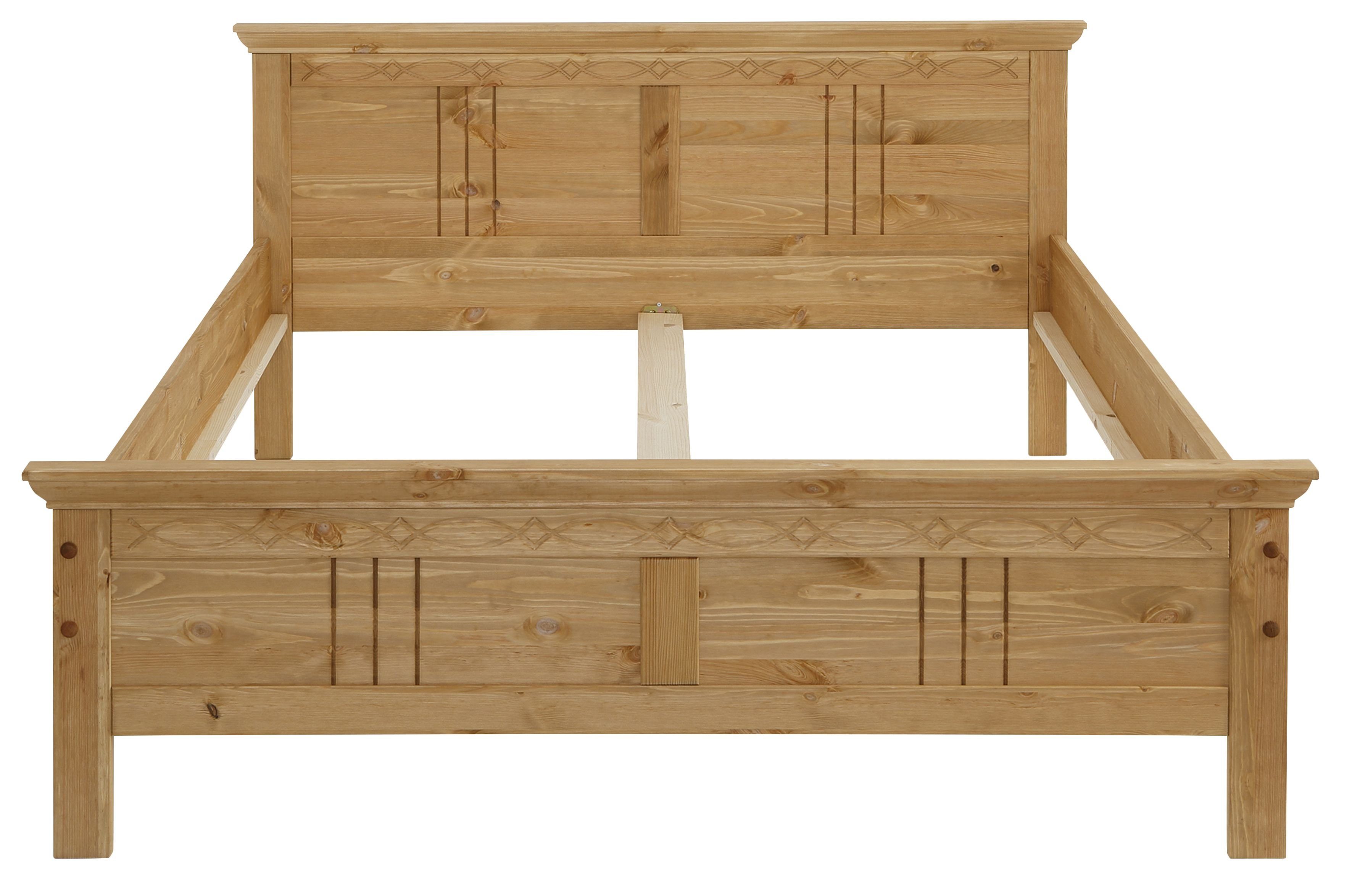 Home affaire Massief houten ledikant Indra, TOPSELLER, landhuisstijl, elegant design, gecertificeerd massief hout
