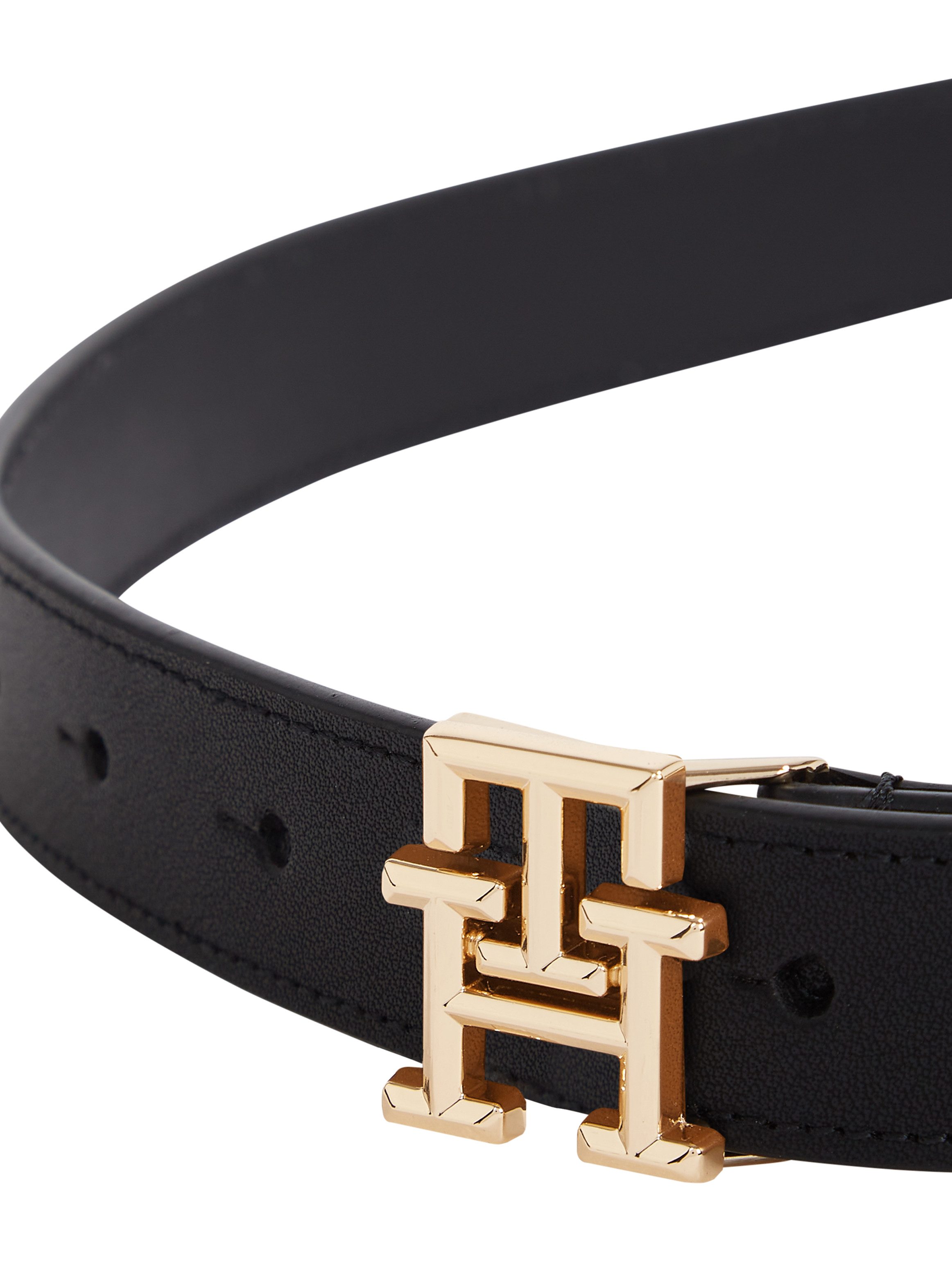 Tommy Hilfiger Leren riem TH LOGO 2.5 Elegante riem met TH-logo gesp