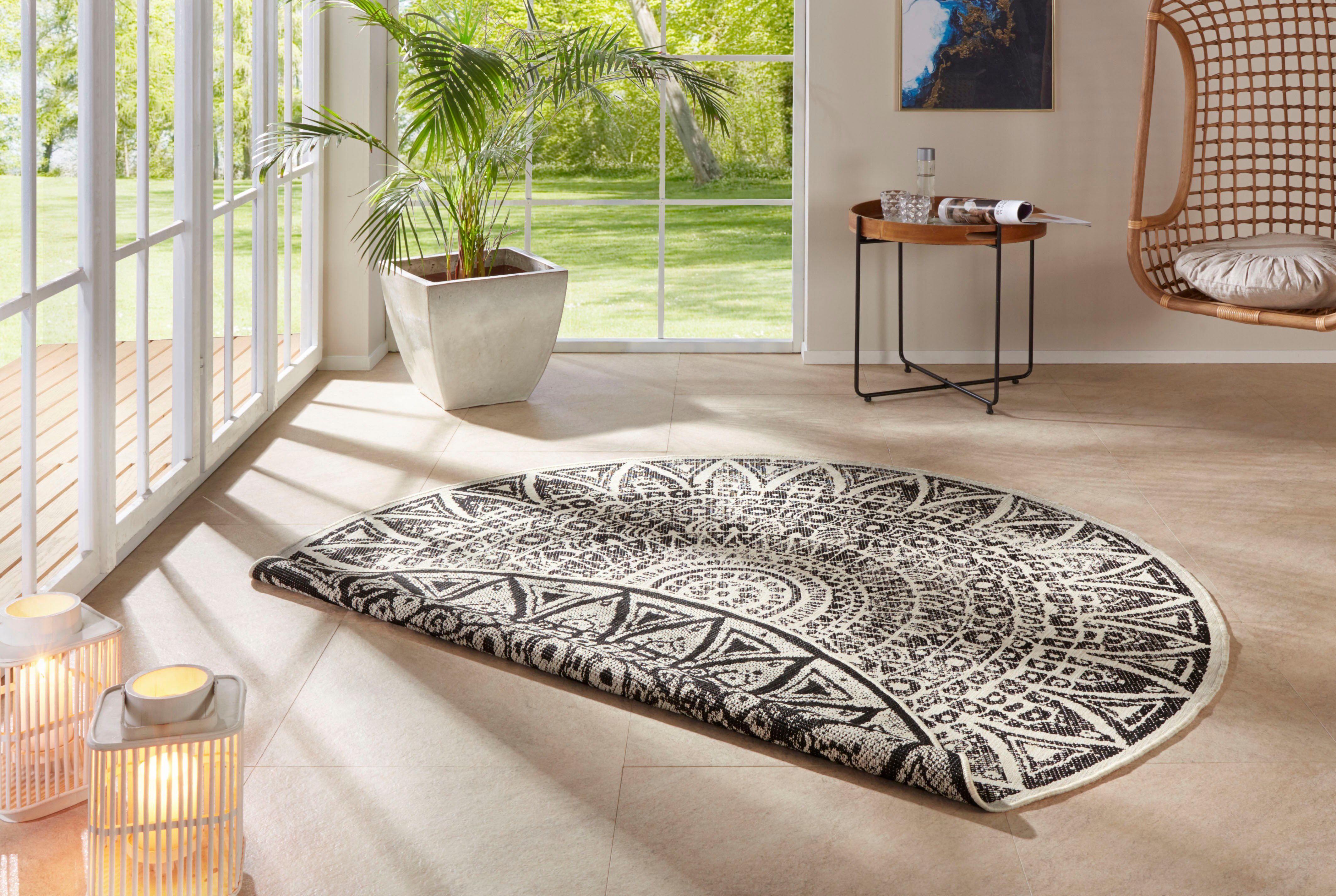 freundin Home Collection Vloerkleed Lilja omkeerbaar tapijt In- en outdoor, dubbelzijdig, weerbestendig, balkon, tuin, woonkamer moderne vloerkleden