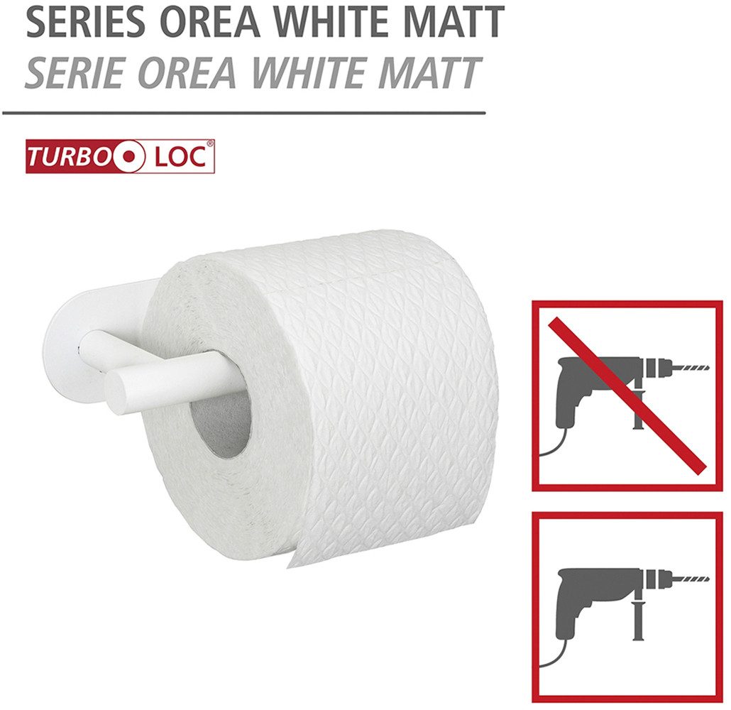 WENKO Toiletrolhouder Turbo-Loc® model Orea van edelstaal, bevestigen zonder boren