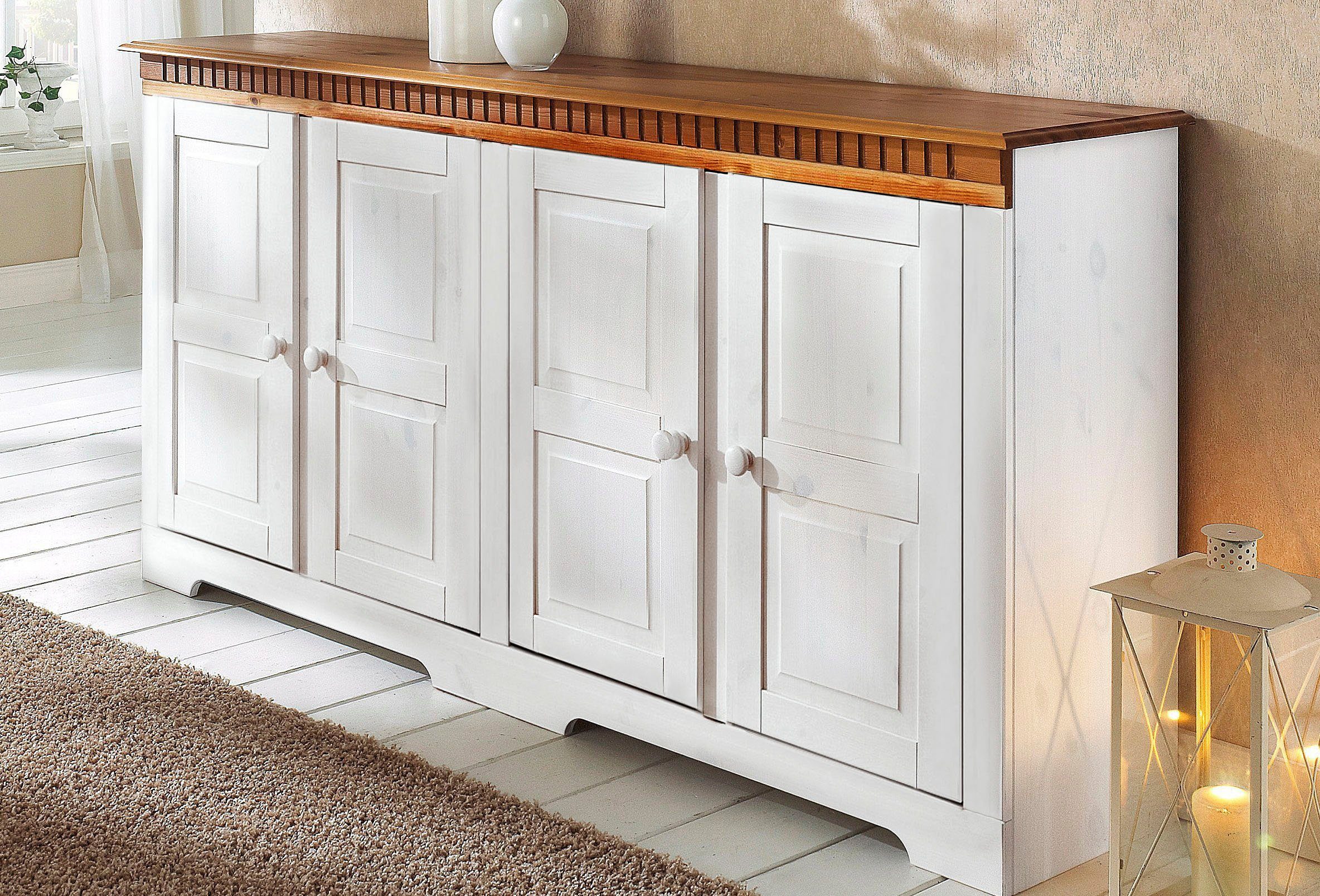 Home affaire Dressoir Lisa Commode van massief dennenhout, breedte 158,5 cm