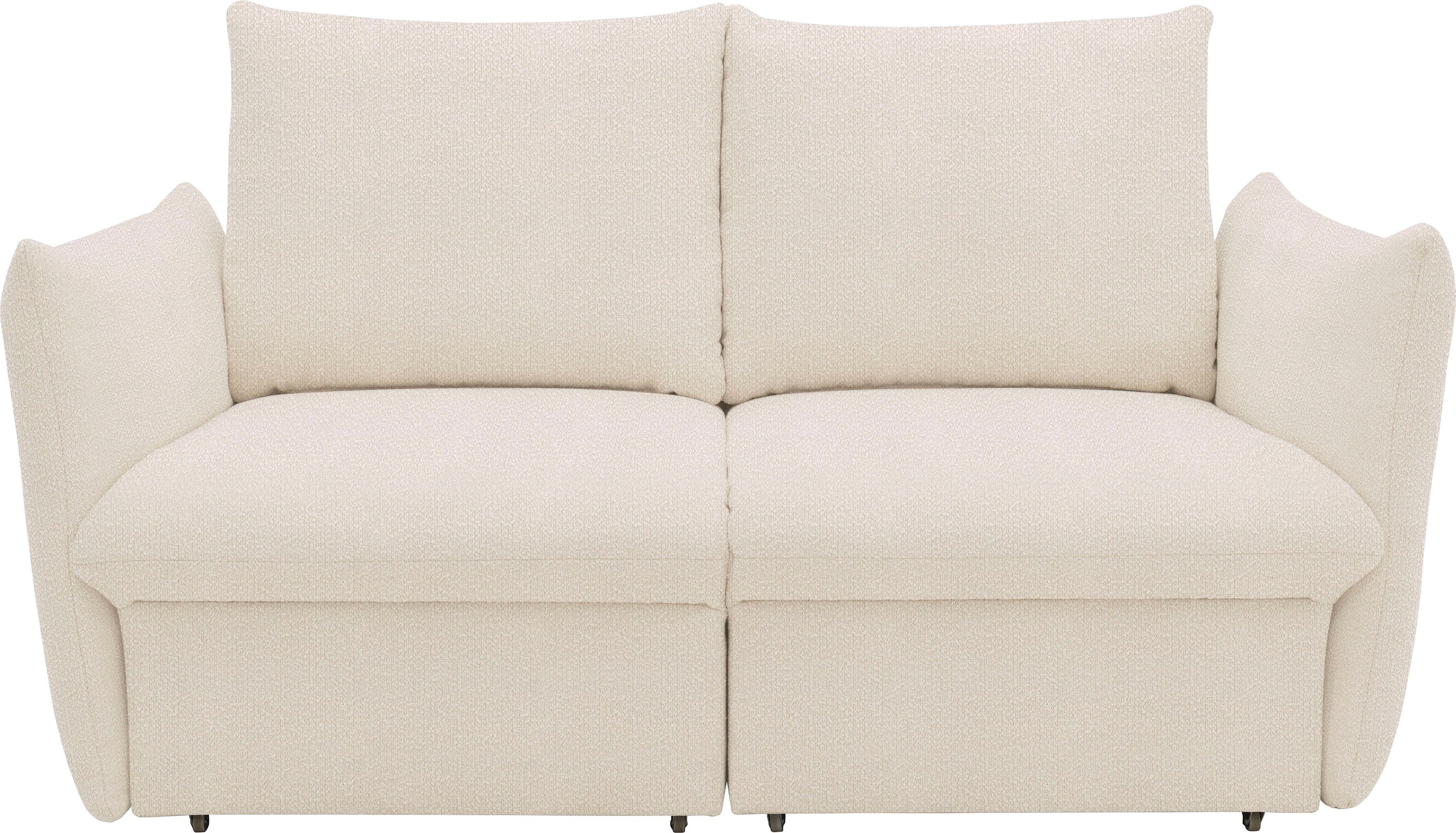 LOOKS BY WOLFGANG JOOP Slaapbank LOOKS XII met slaapfunctie, kussen-look, boxspringbekleding beige, slaapbanken