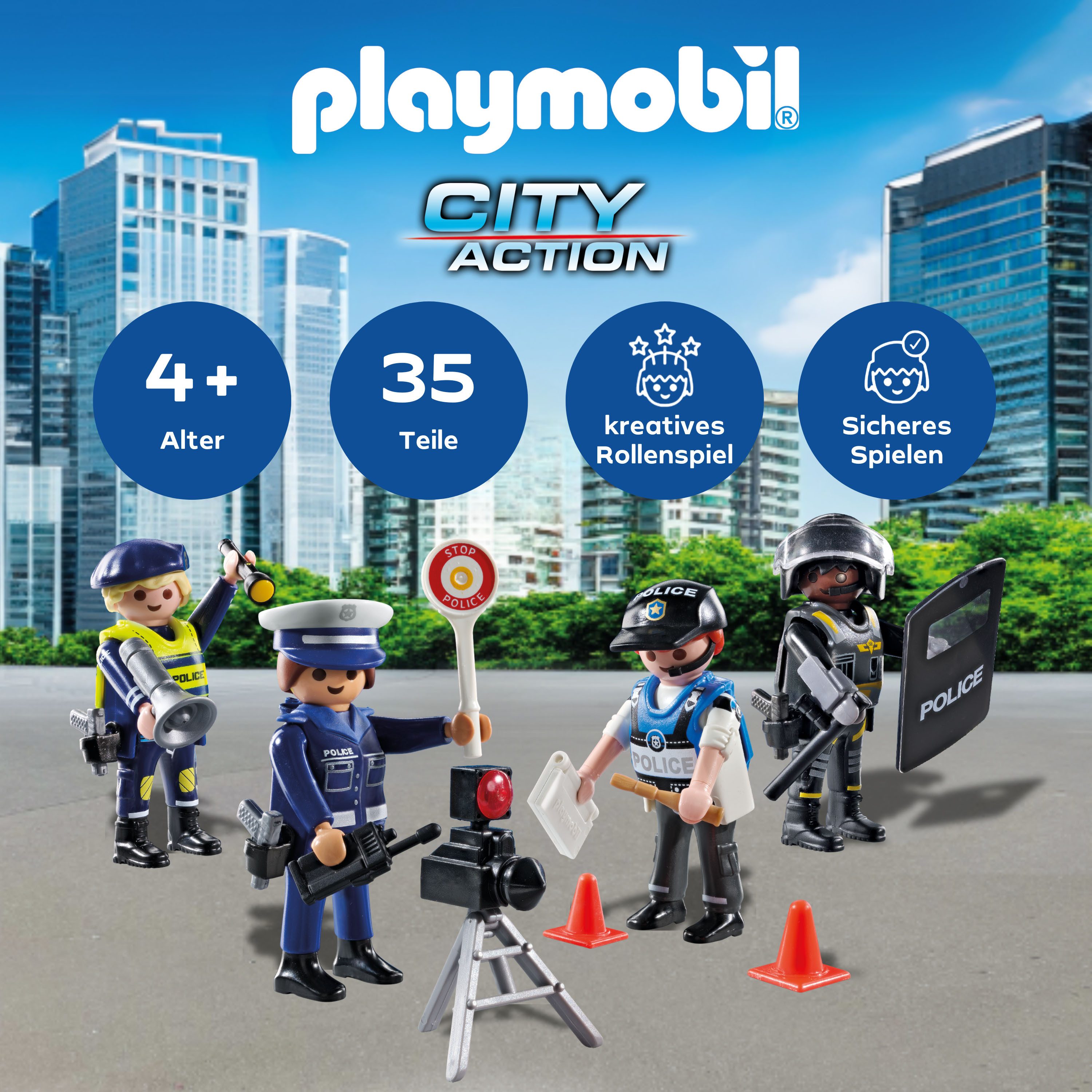 Playmobil® Constructie-speelset Figurenset Polizei (71730), Playmobil Action Heroes (35-delig)