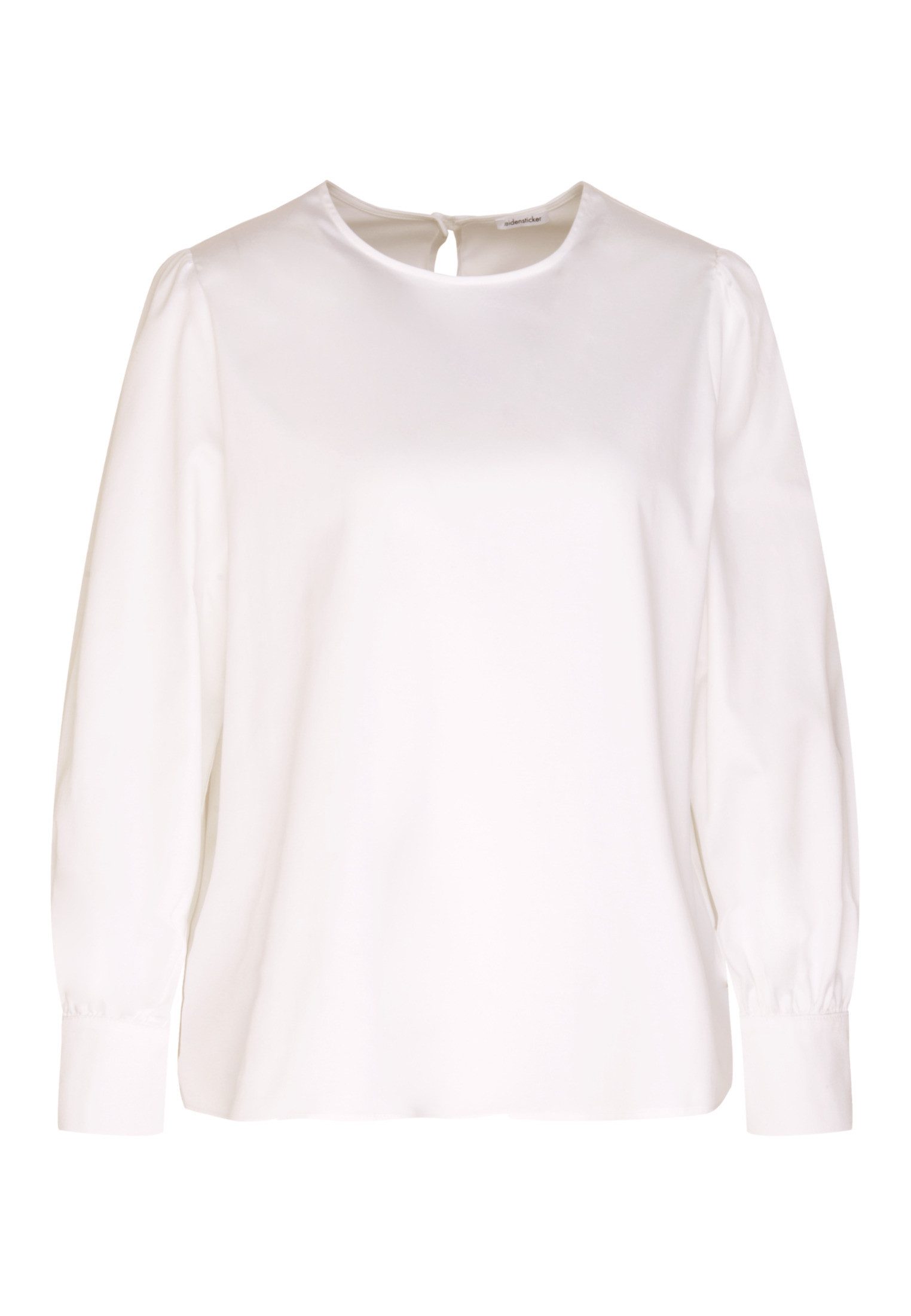 seidensticker Shirtblouse Zwarte roos Lange mouwen ronde hals uni