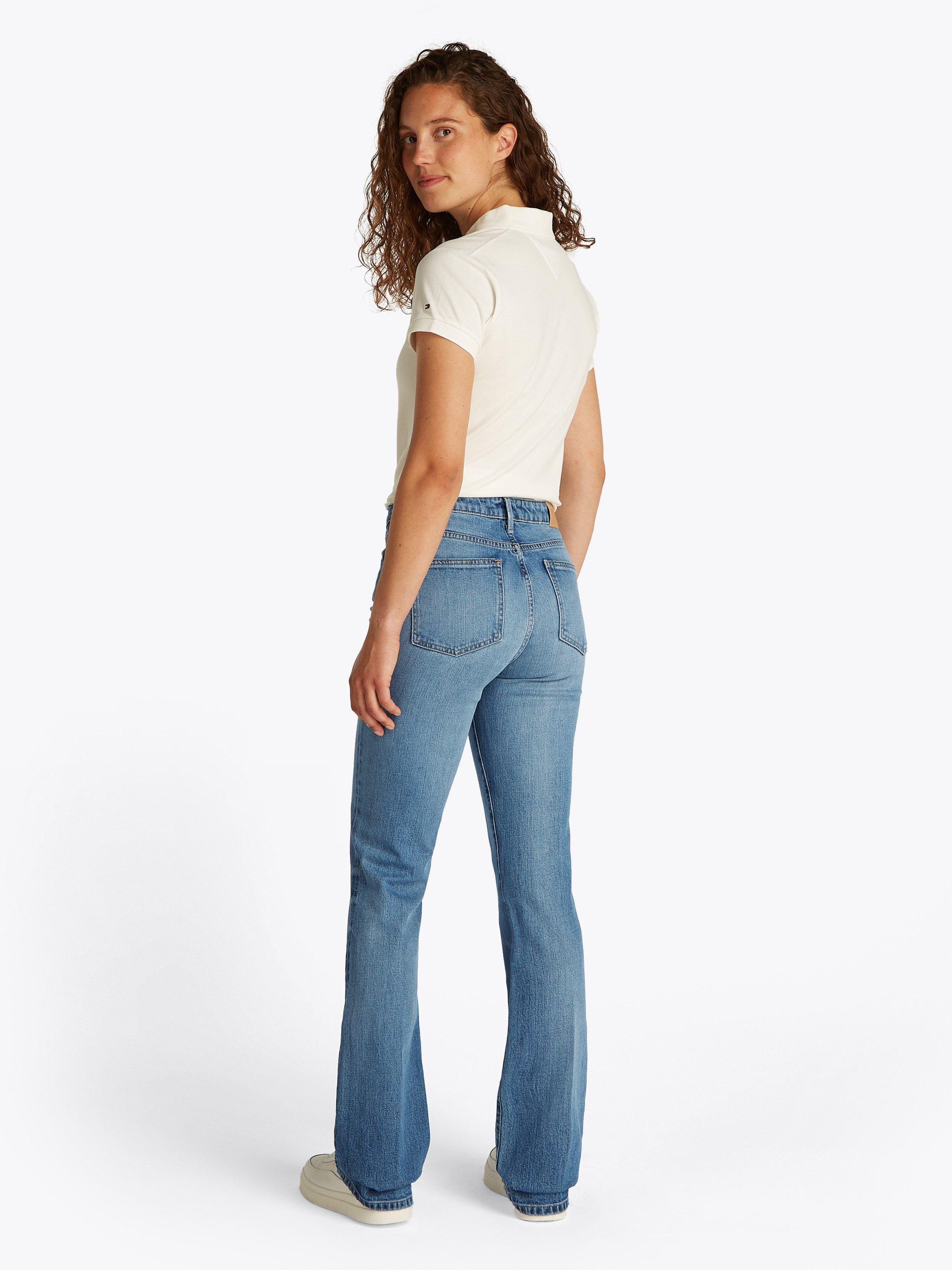 Tommy Hilfiger Bootcut jeans BOOTCUT REGULAR WAIST gemiddelde normale taillehoogte met persplooien met studs
