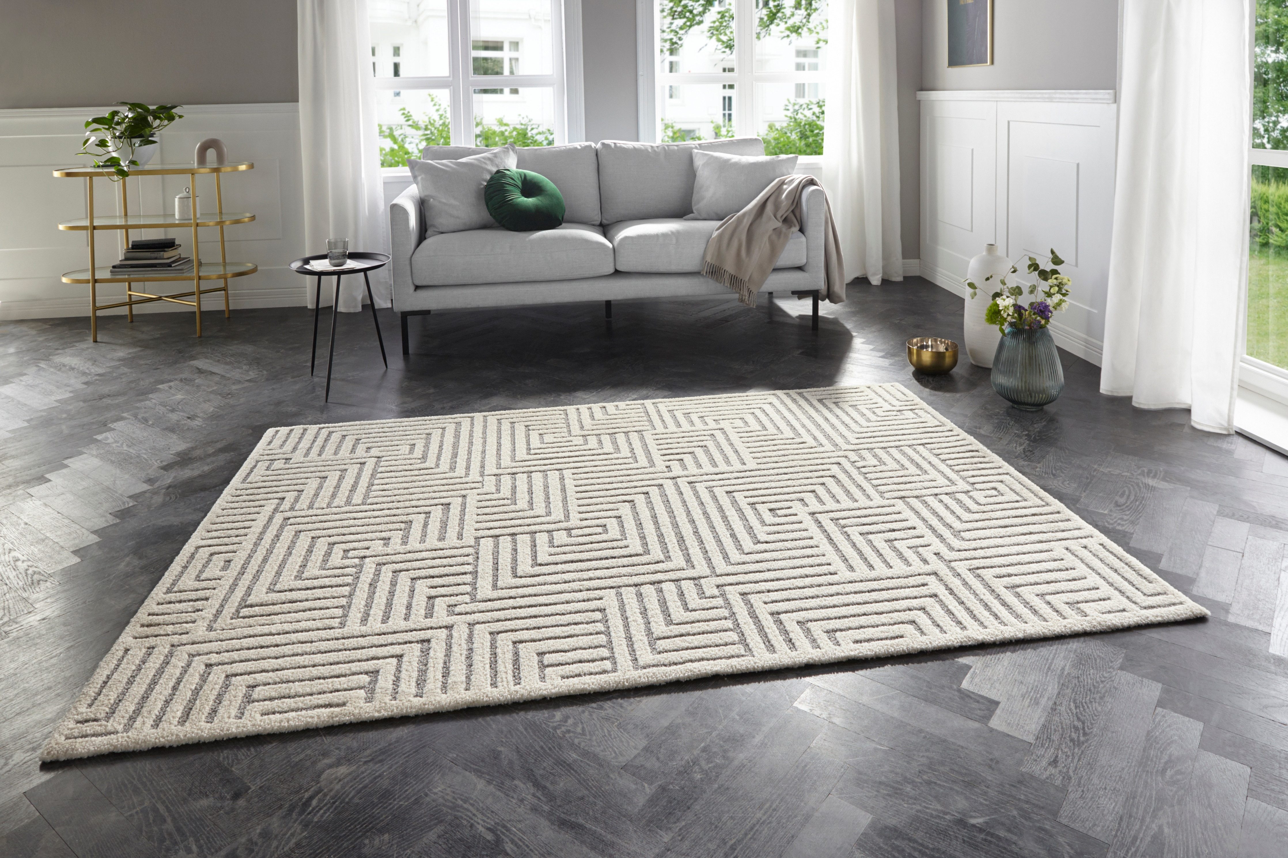 ELLE DECORATION Design-vloerkleed Manipu Zachte korte pool, reliëfeffect, modern, zacht, woonkamer