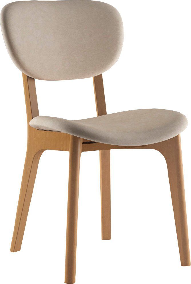 INOSIGN Stoel COZY Made in Italy Frame in beuken, kersen- of notenhout, massief hout, designstoel (set, 2 stuks)