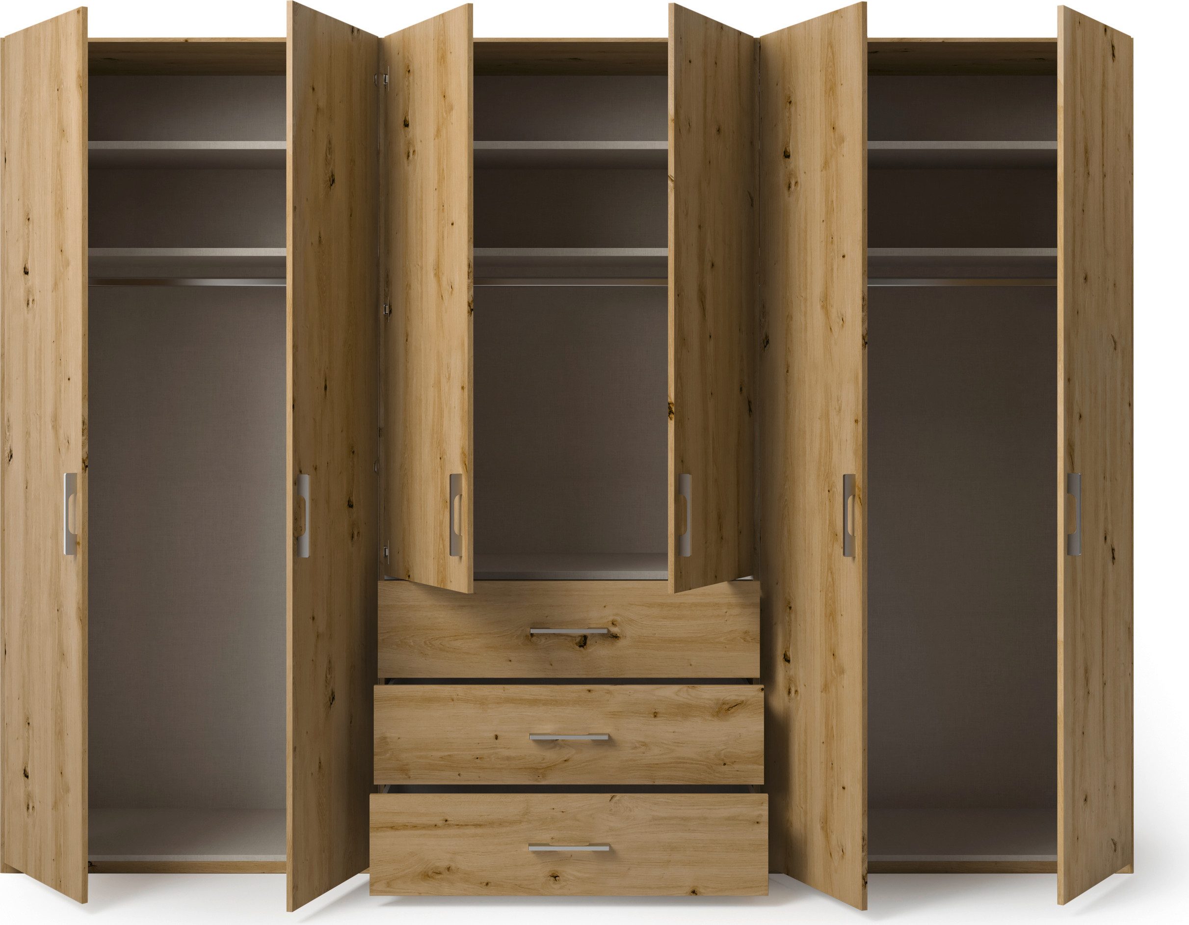 set one by Musterring Draaideurkast Henderson met 3 lades, inclusief legplanken en kledingstangen