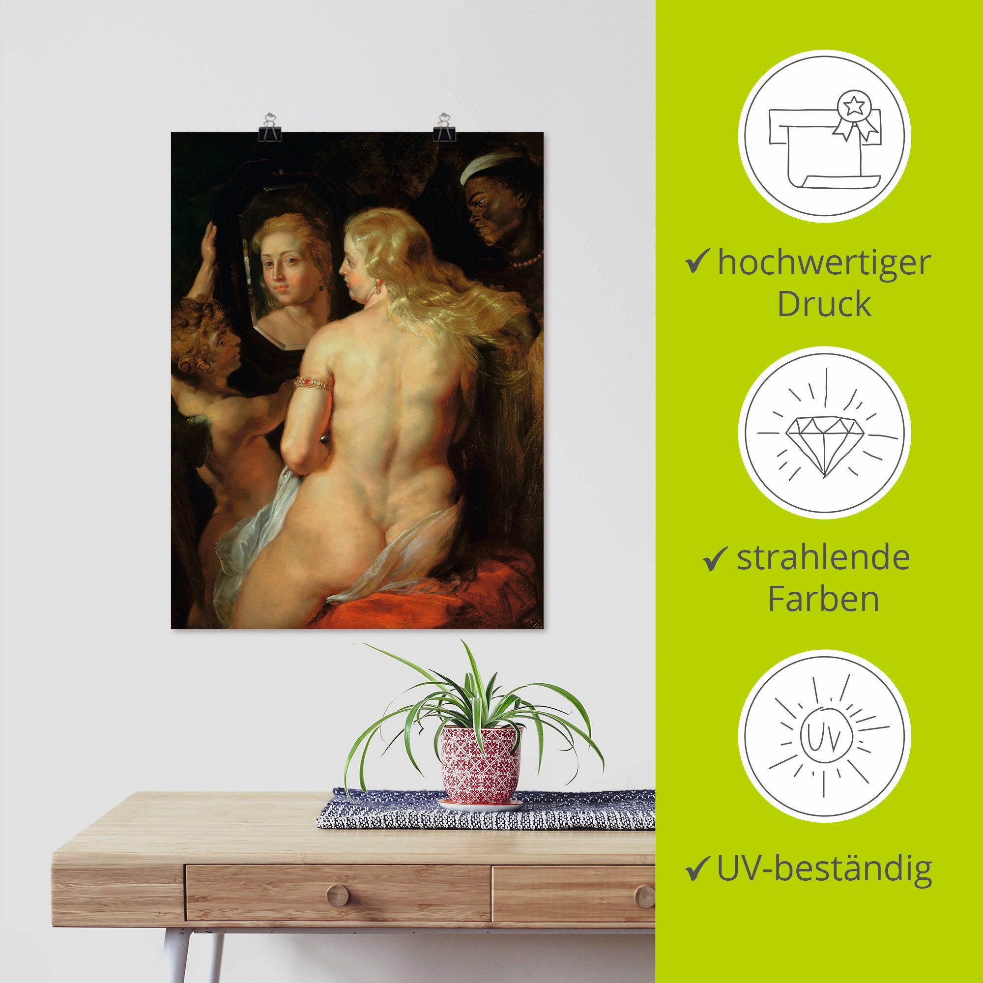Artland Artprint Toilet van Venus als artprint op linnen, muursticker of poster in verschillende maten