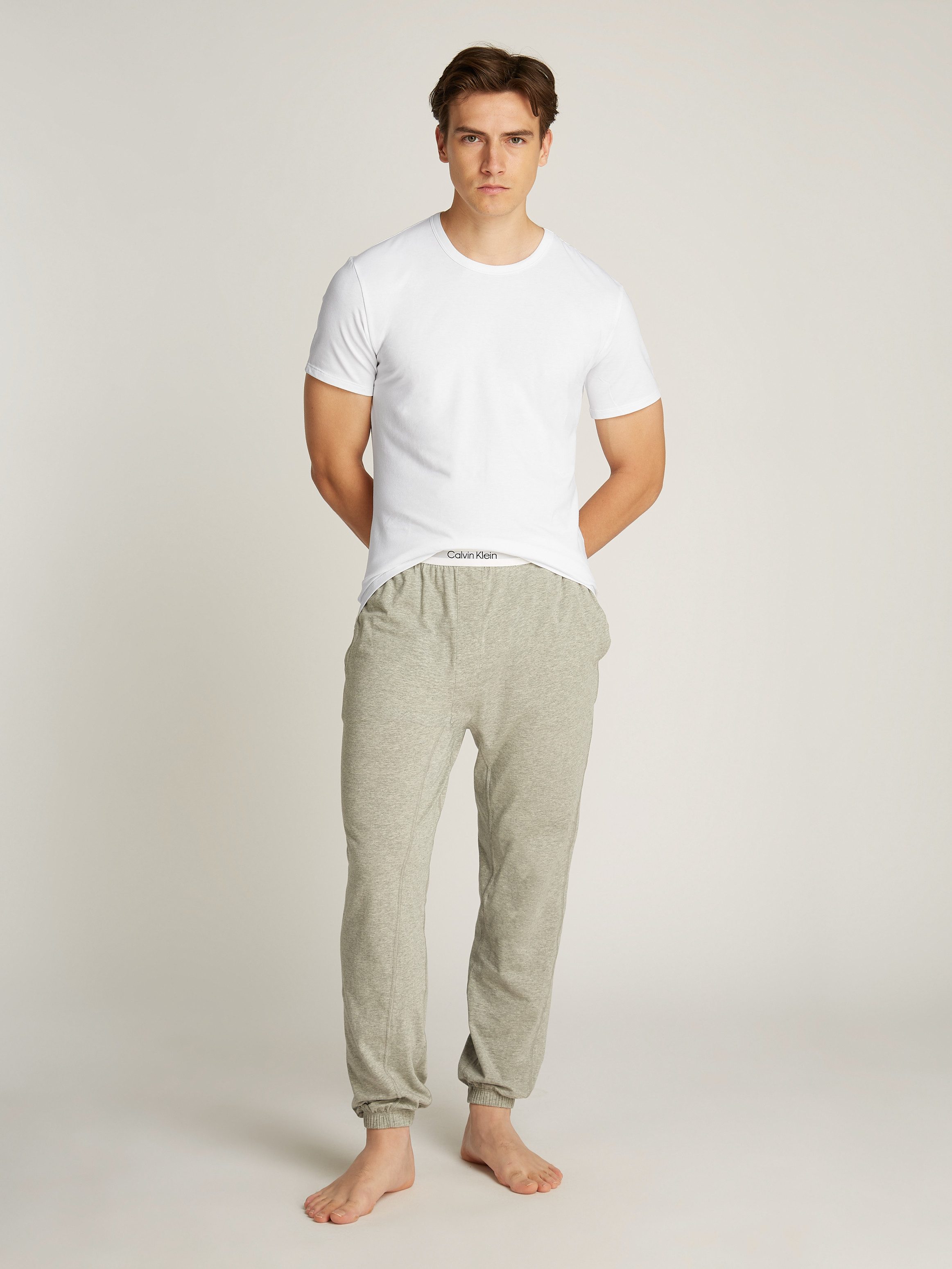 Calvin Klein T-shirt S/S CREW NECK 3PK met logo aan de zoom (3-delig, Set van 3)
